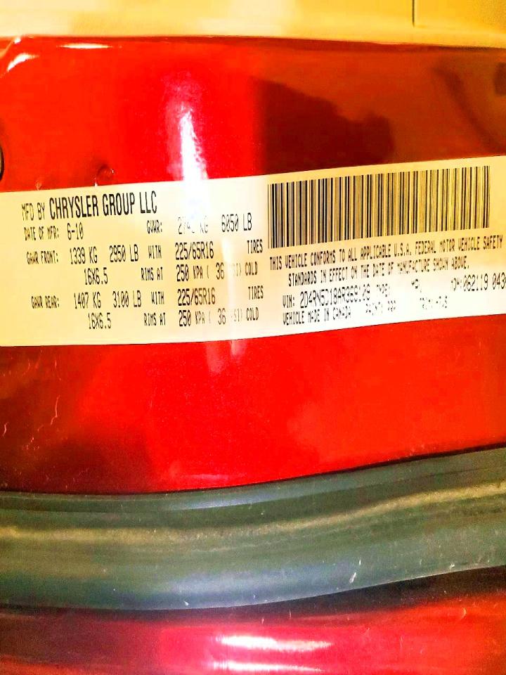 2010 Dodge Grand Caravan Sxt Red vin: 2D4RN5D18AR369109