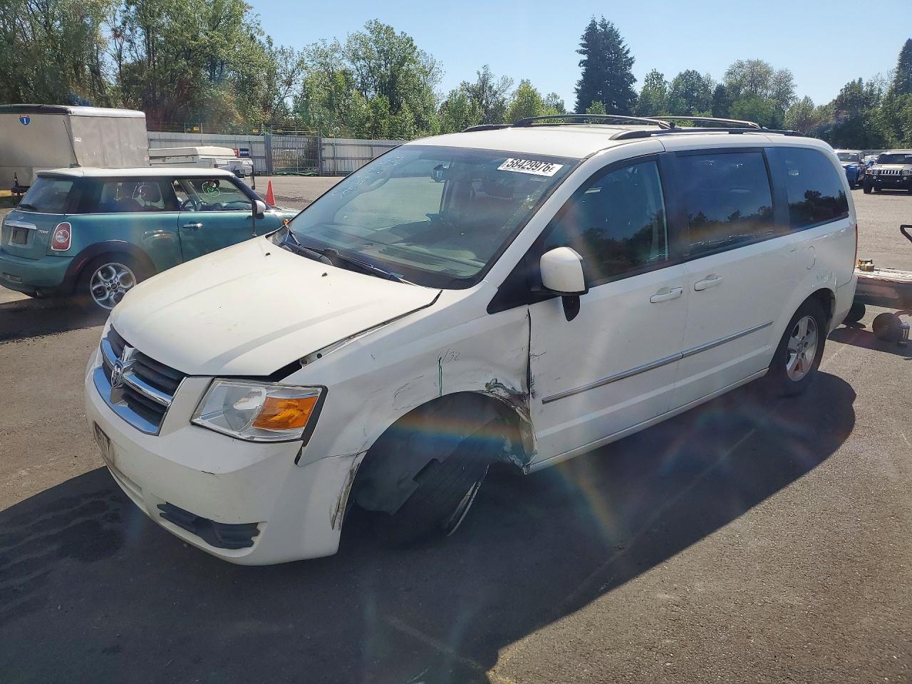 2010 Dodge Grand Caravan Sxt White vin: 2D4RN5D18AR433181