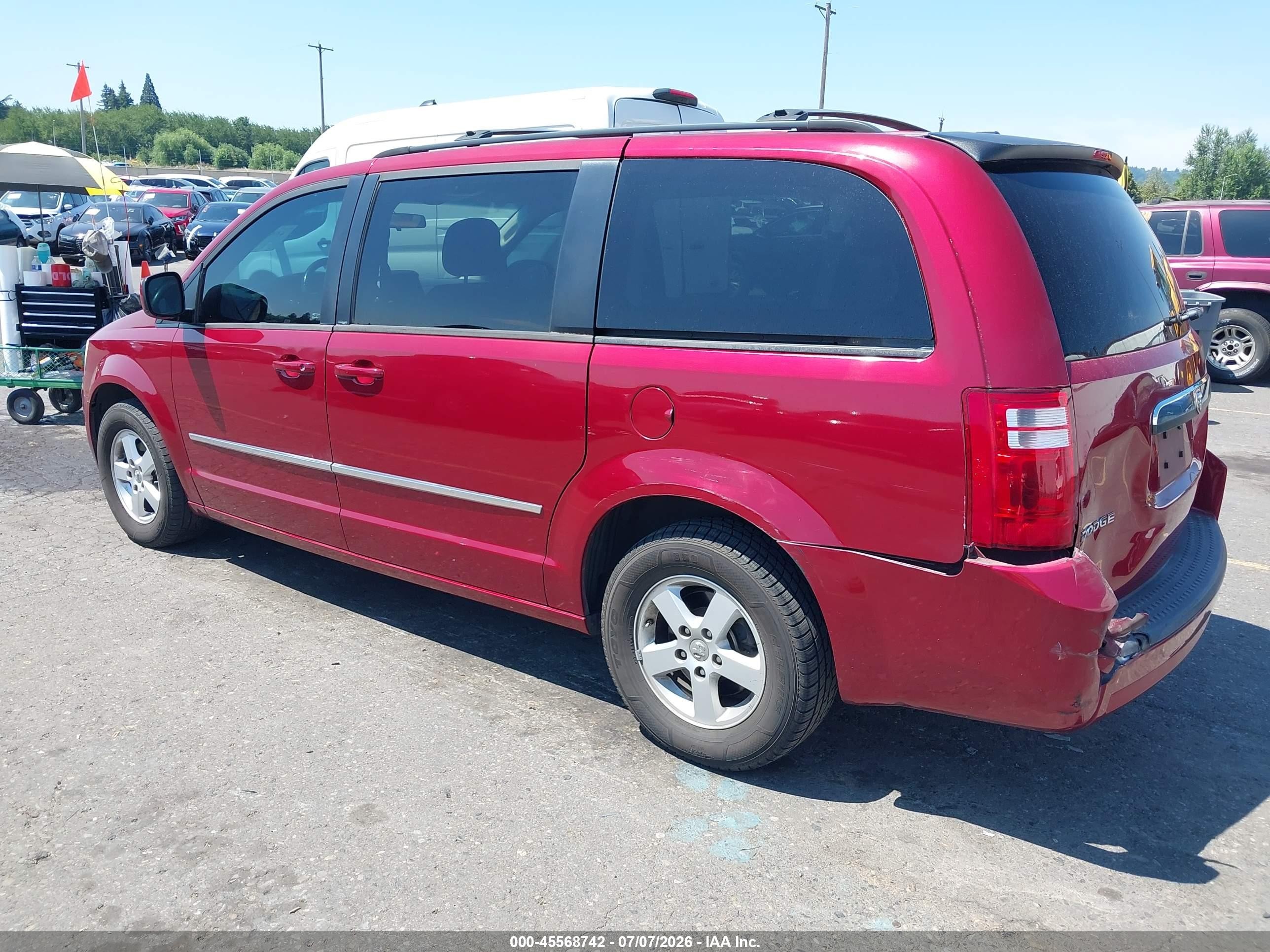 2010 Dodge Grand Caravan Sxt Red vin: 2D4RN5D18AR487662