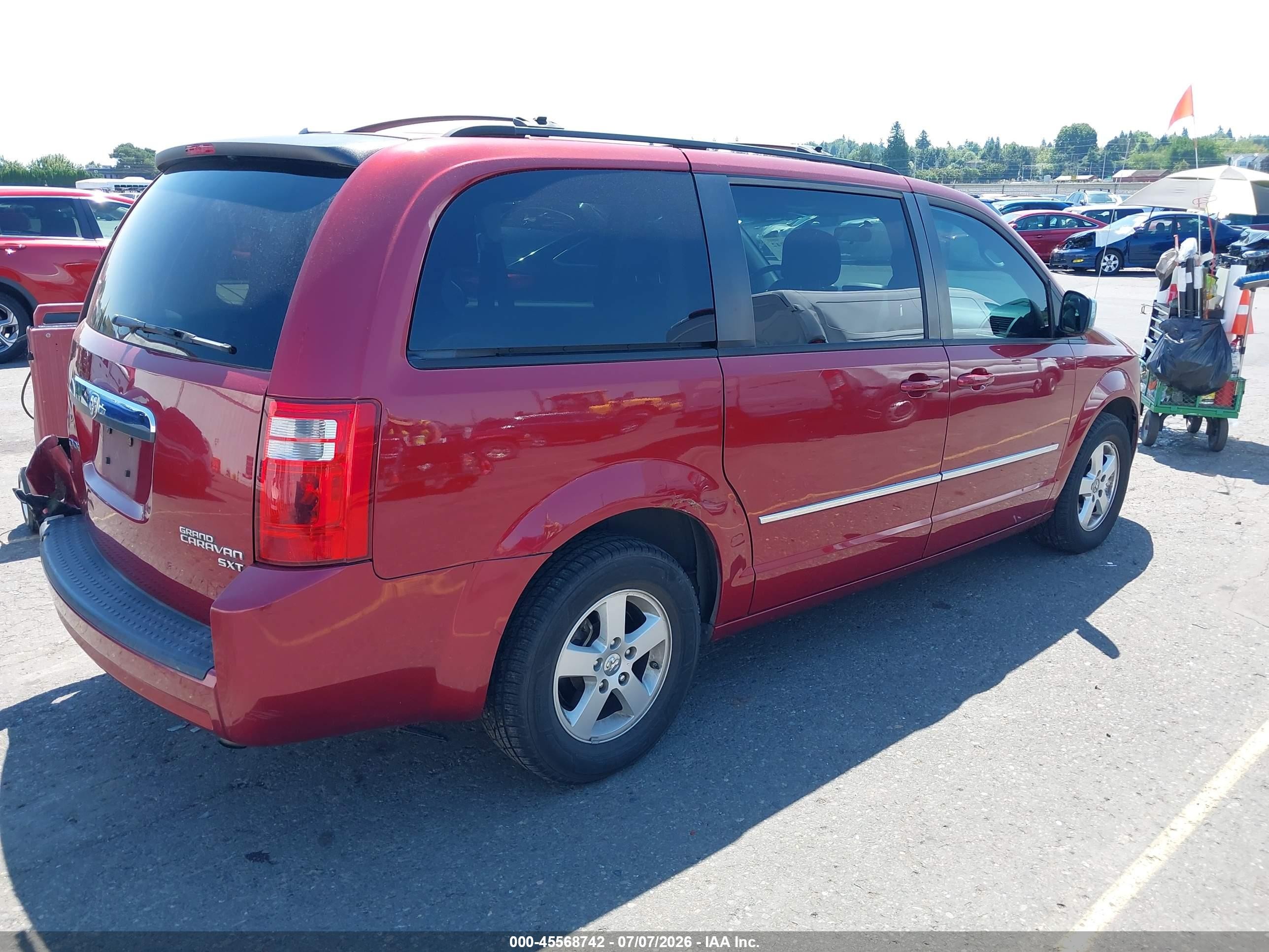 2010 Dodge Grand Caravan Sxt Red vin: 2D4RN5D18AR487662
