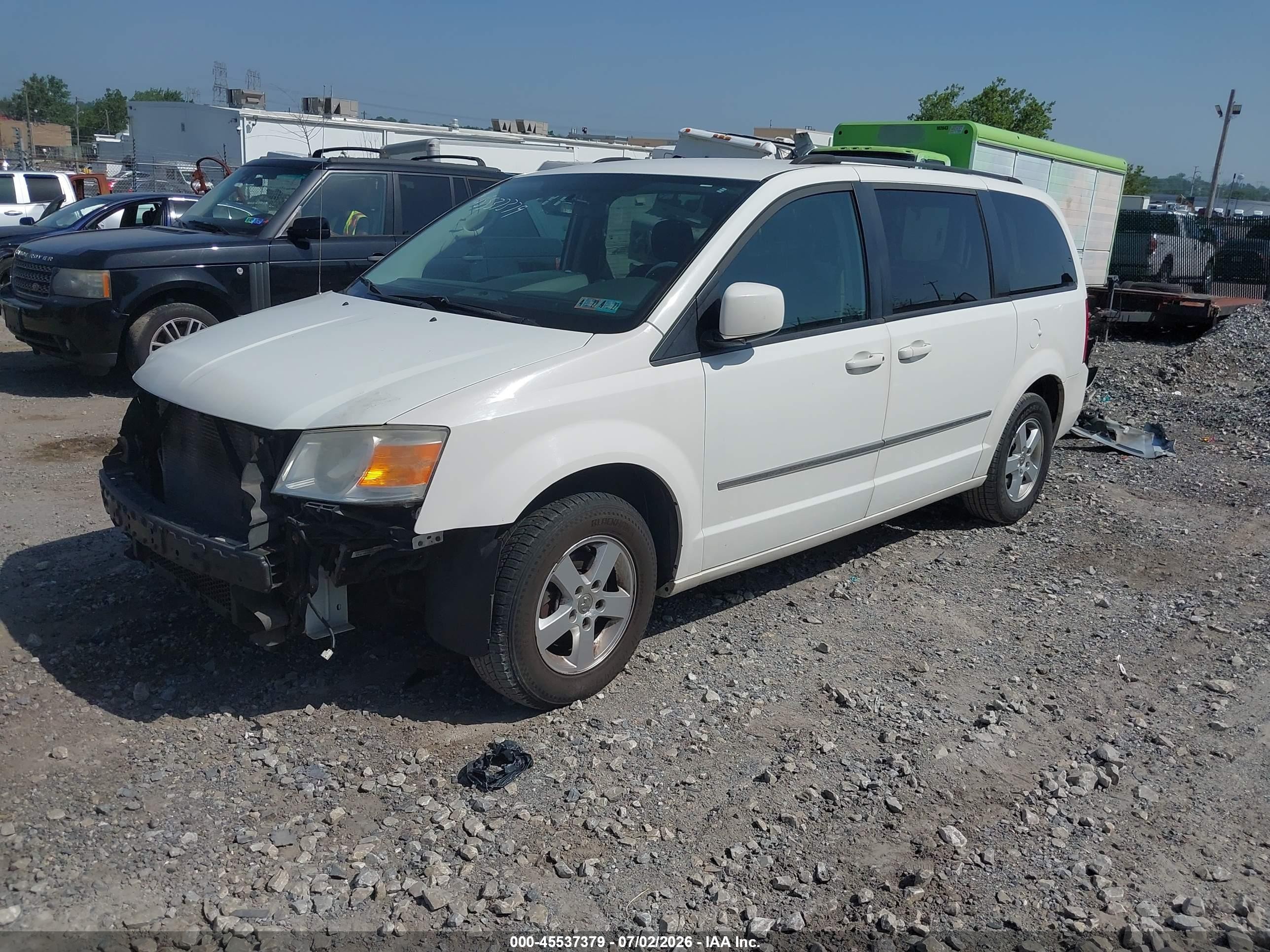 2010 Dodge Grand Caravan Sxt White vin: 2D4RN5D19AR118499