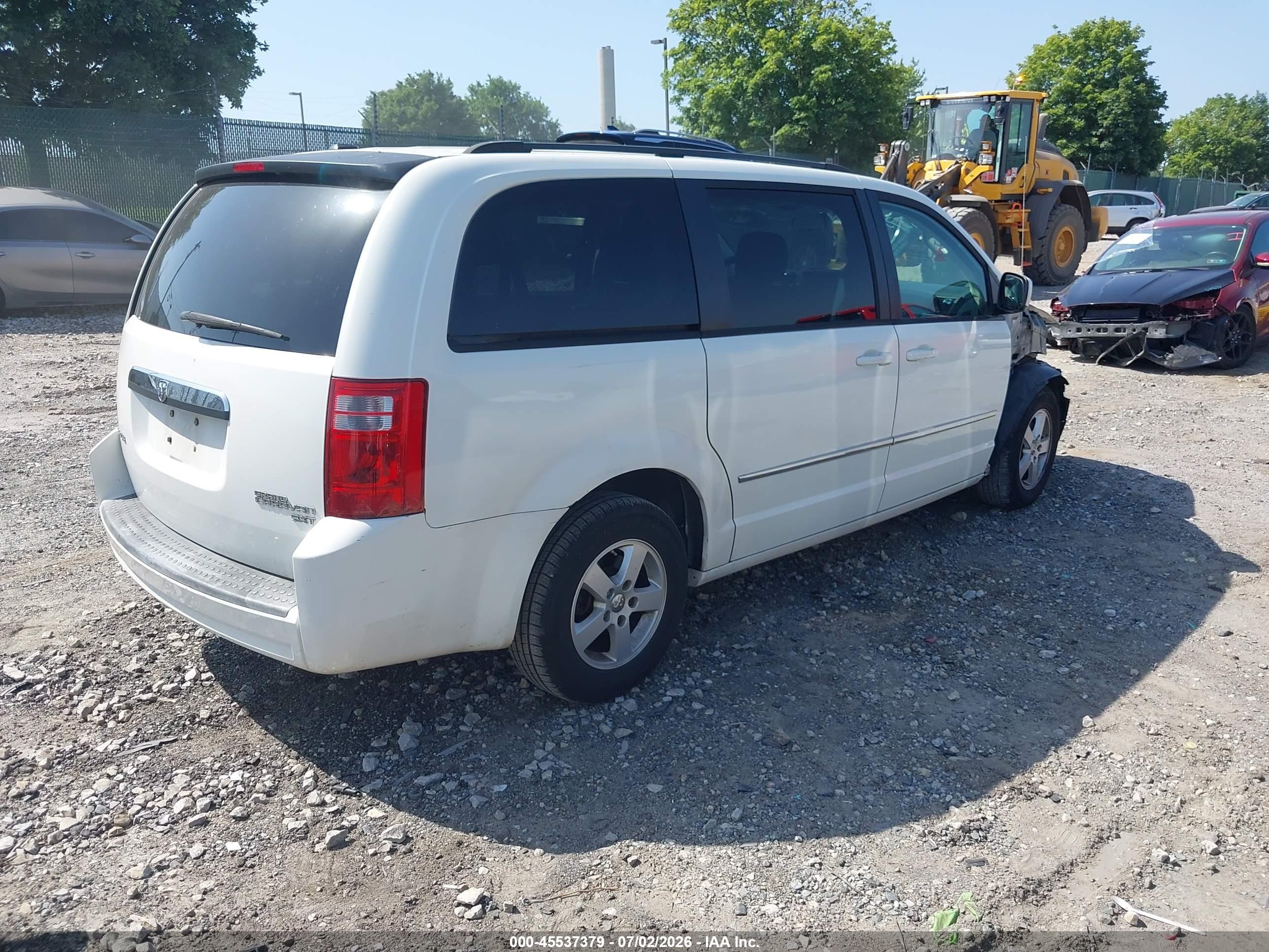 2010 Dodge Grand Caravan Sxt White vin: 2D4RN5D19AR118499