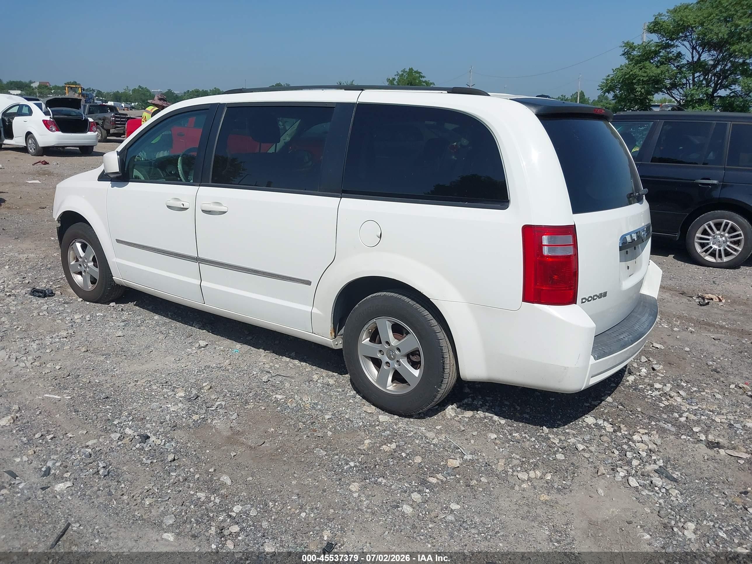 2010 Dodge Grand Caravan Sxt White vin: 2D4RN5D19AR118499
