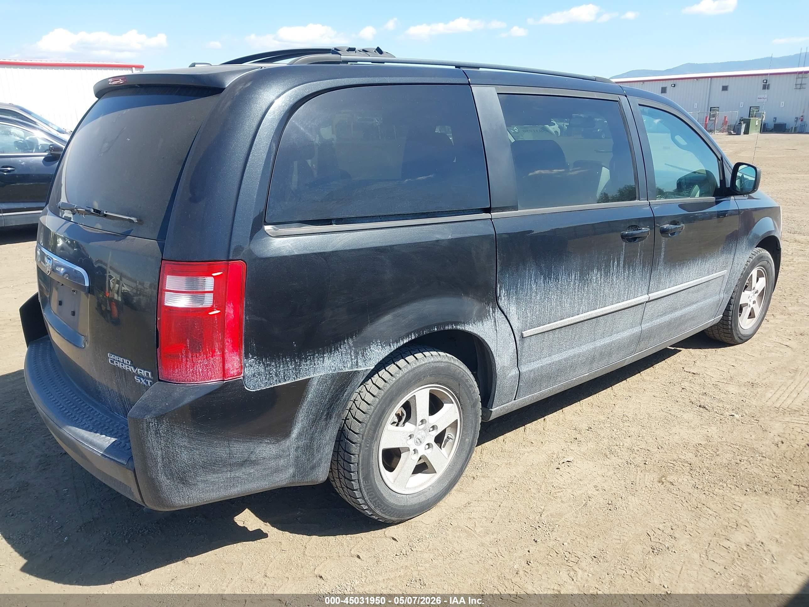2010 Dodge Grand Caravan Sxt Black vin: 2D4RN5D1XAR211175