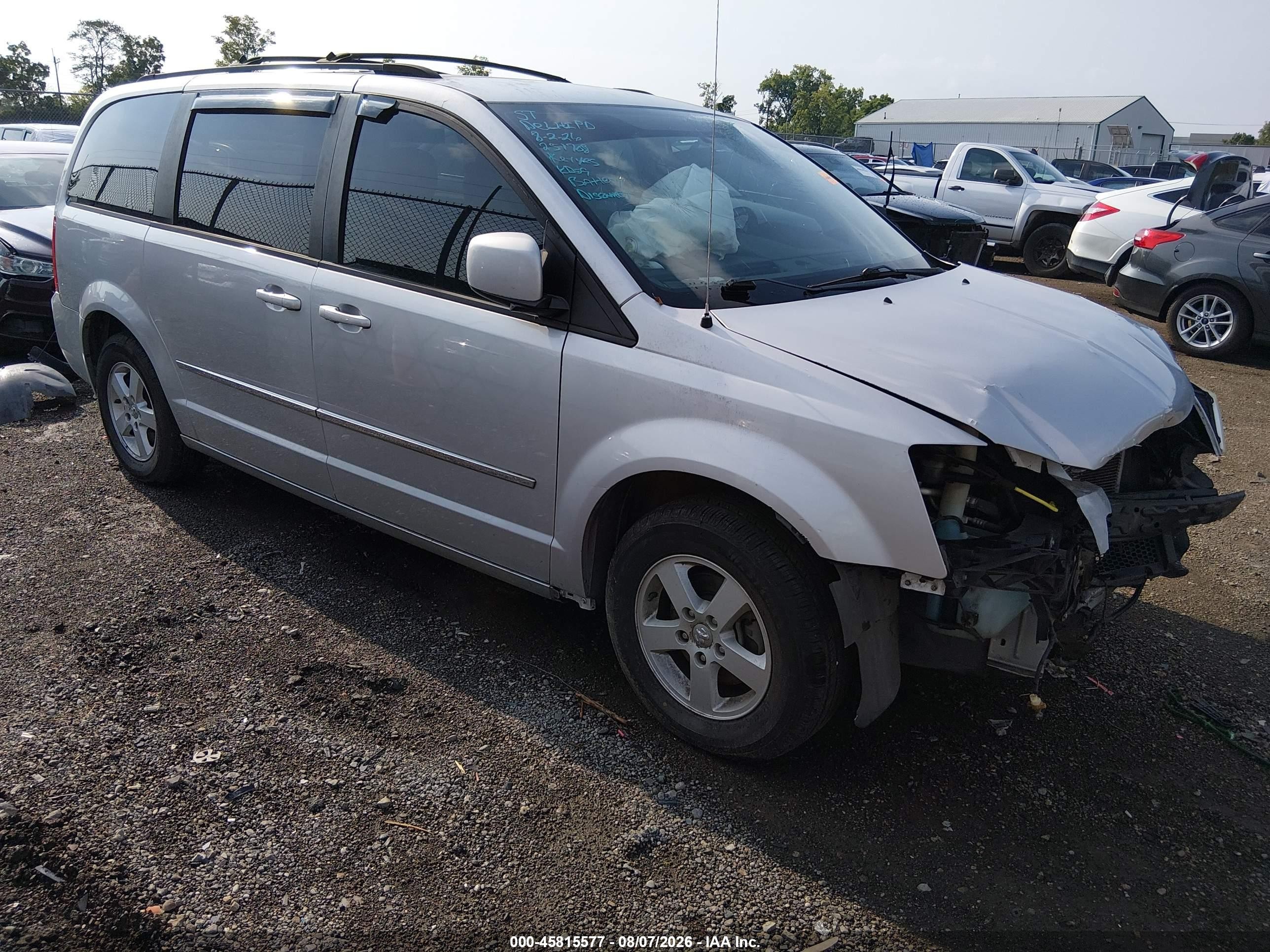 2010 Dodge Grand Caravan Sxt Silver vin: 2D4RN5D1XAR251708