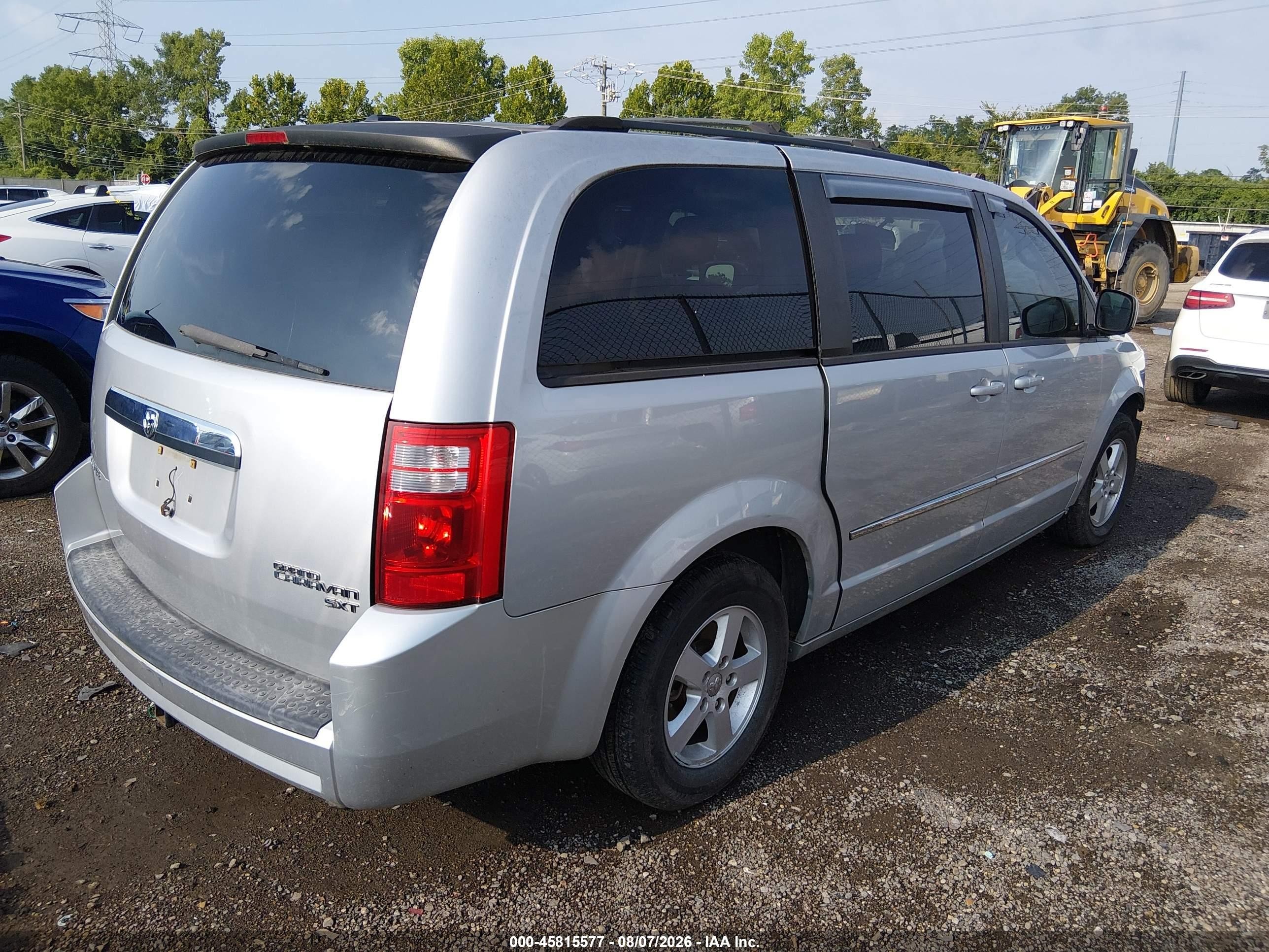 2010 Dodge Grand Caravan Sxt Silver vin: 2D4RN5D1XAR251708