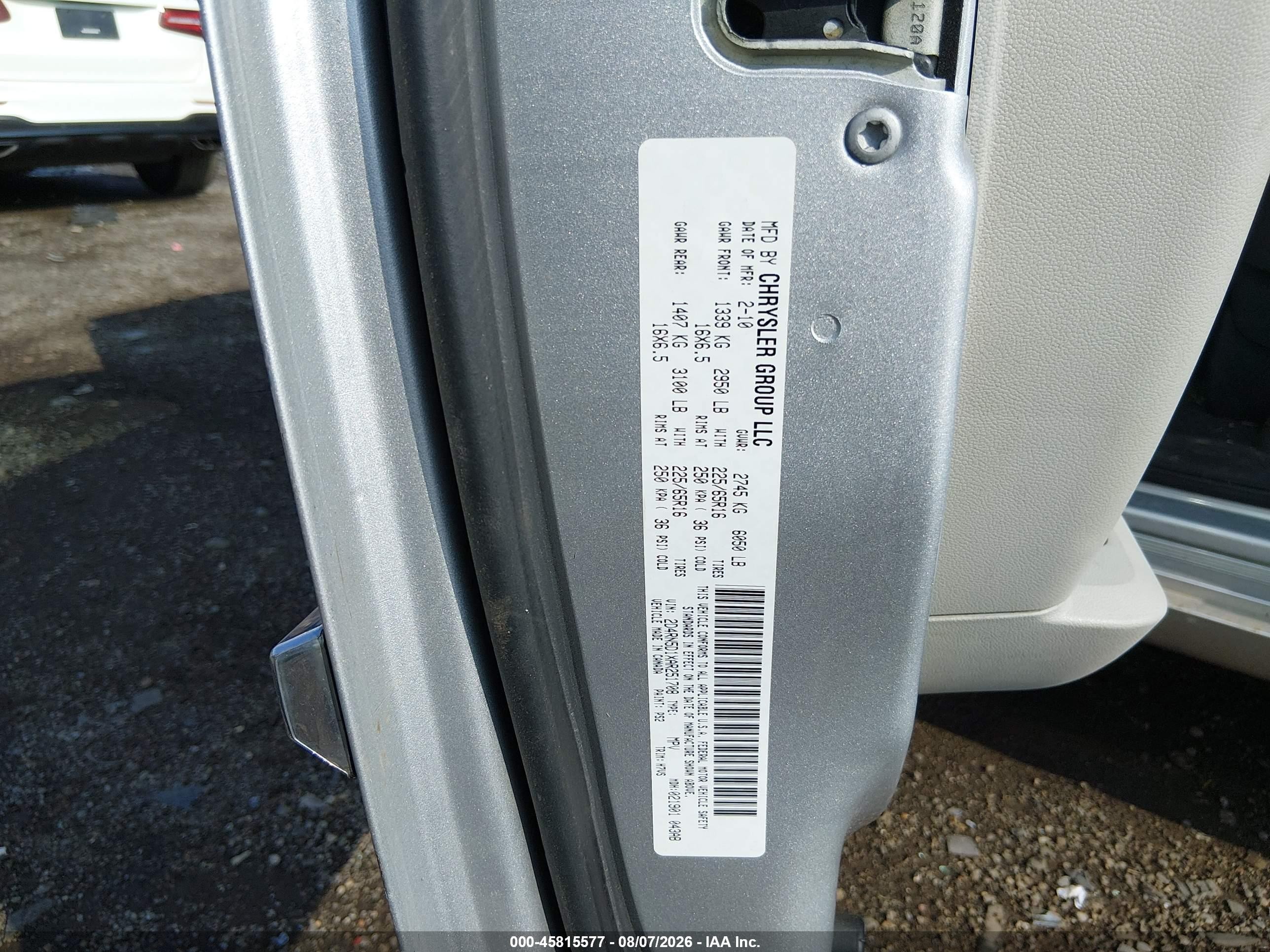 2010 Dodge Grand Caravan Sxt Silver vin: 2D4RN5D1XAR251708