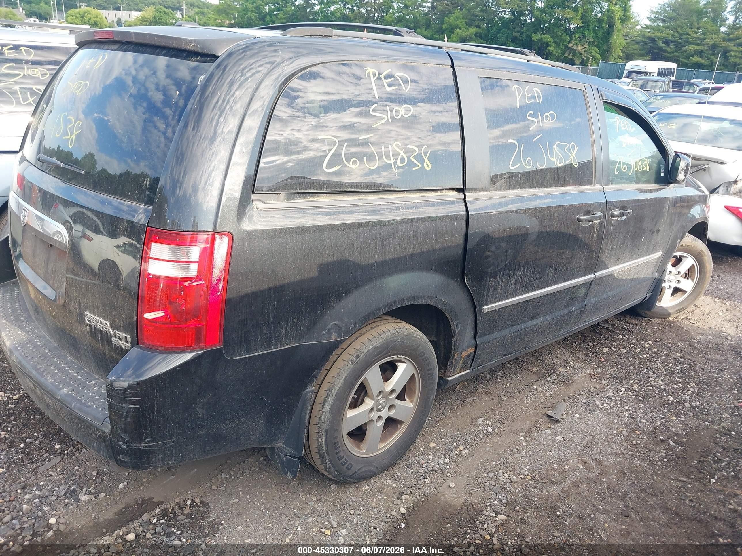 2010 Dodge Grand Caravan Sxt Black vin: 2D4RN5D1XAR307517