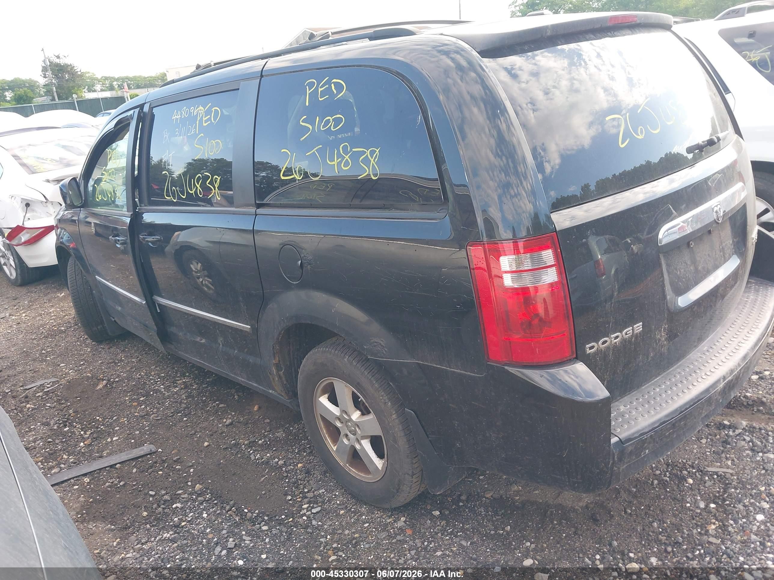 2010 Dodge Grand Caravan Sxt Black vin: 2D4RN5D1XAR307517