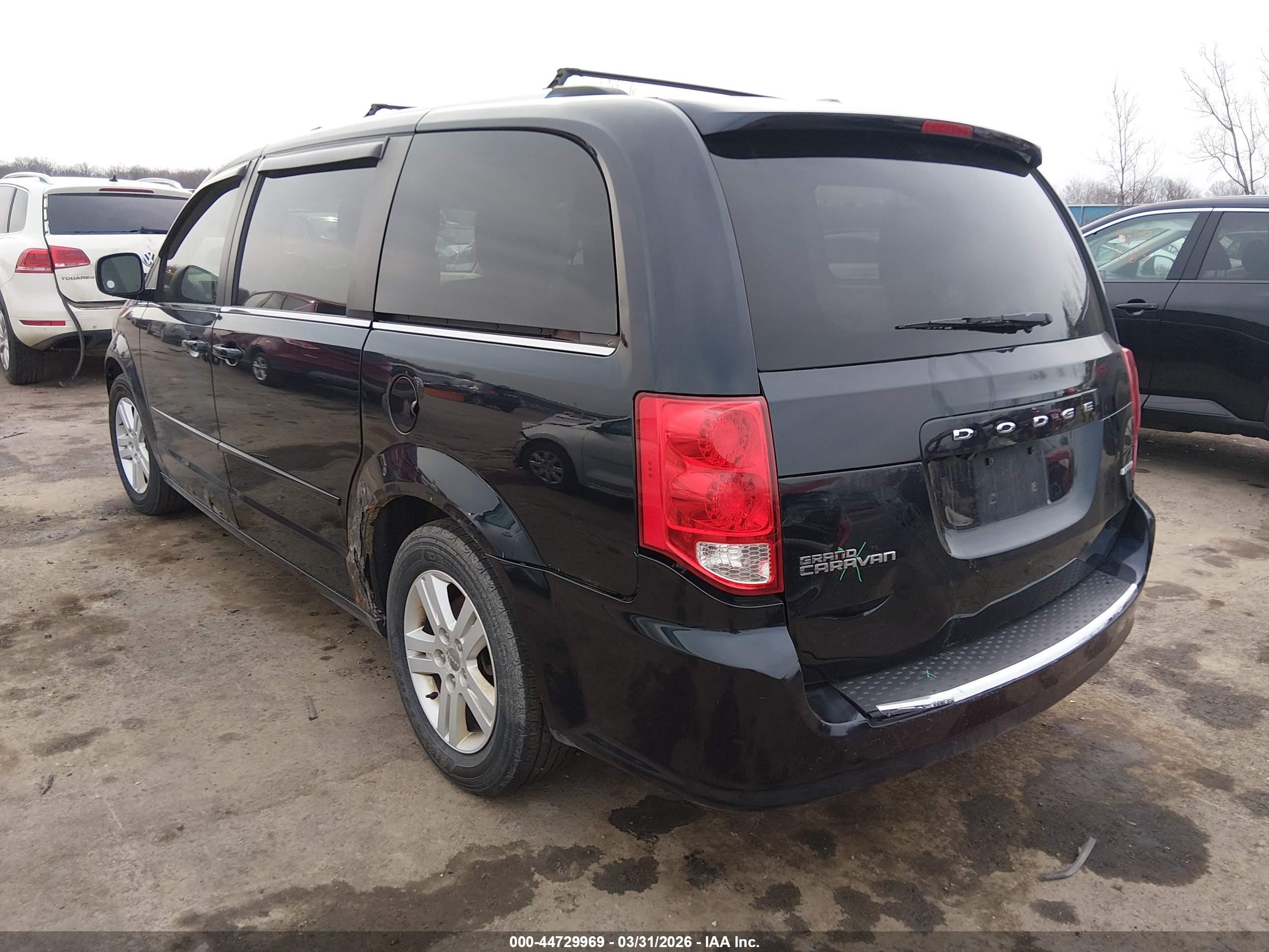 2011 Dodge Grand Caravan Crew Black vin: 2D4RN5DG0BR711433