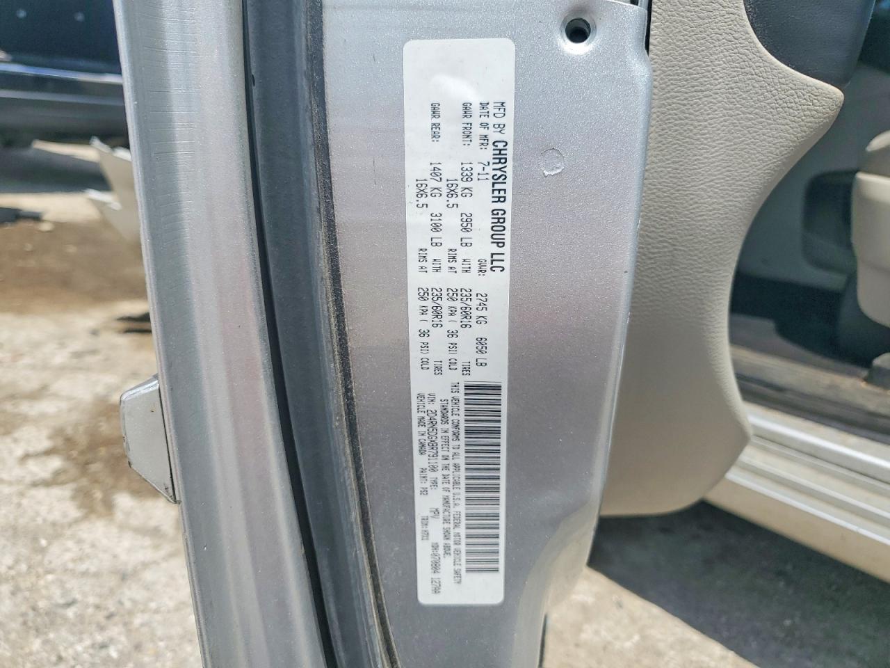 2011 Dodge Grand Caravan Crew Silver vin: 2D4RN5DGXBR791100
