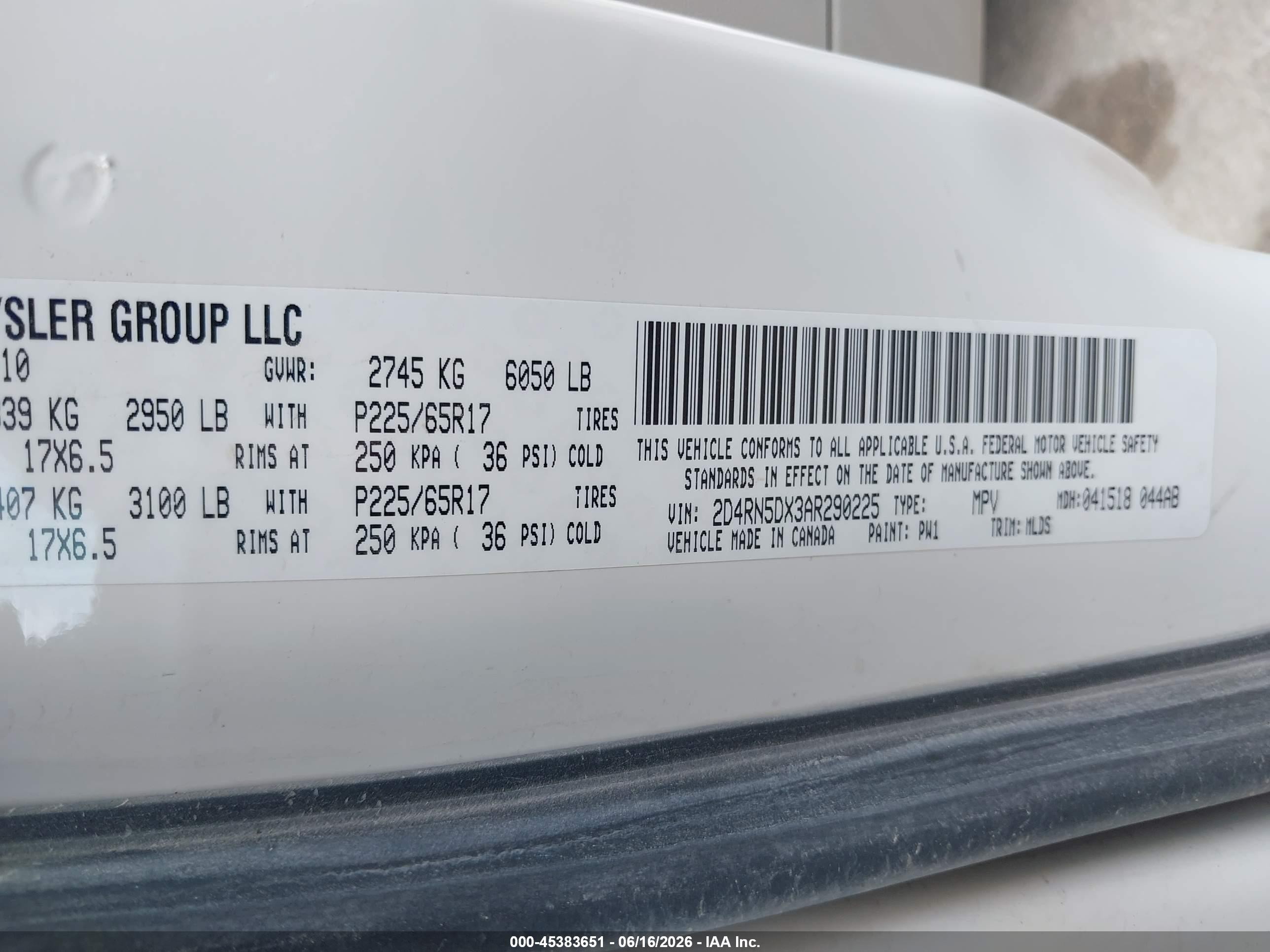 2010 Dodge Grand Caravan Sxt White vin: 2D4RN5DX3AR290225