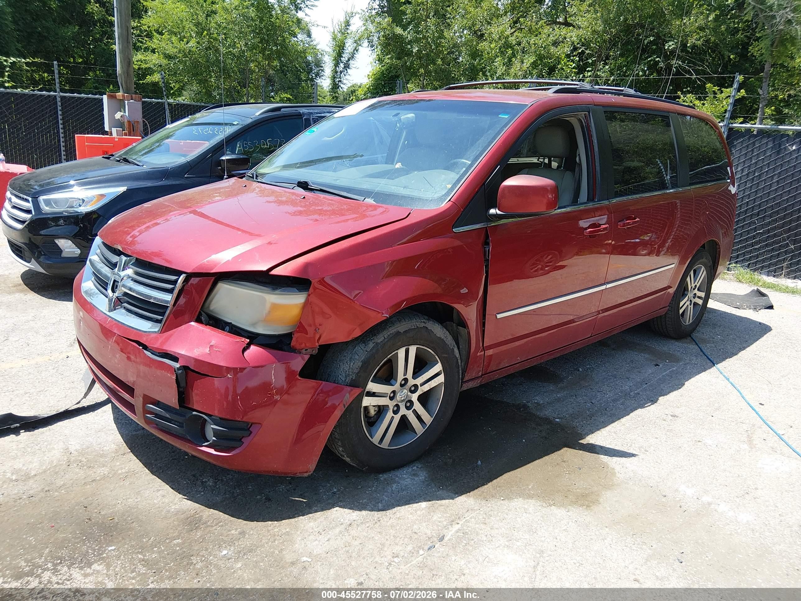 2010 Dodge Grand Caravan Sxt Red vin: 2D4RN5DX4AR166867