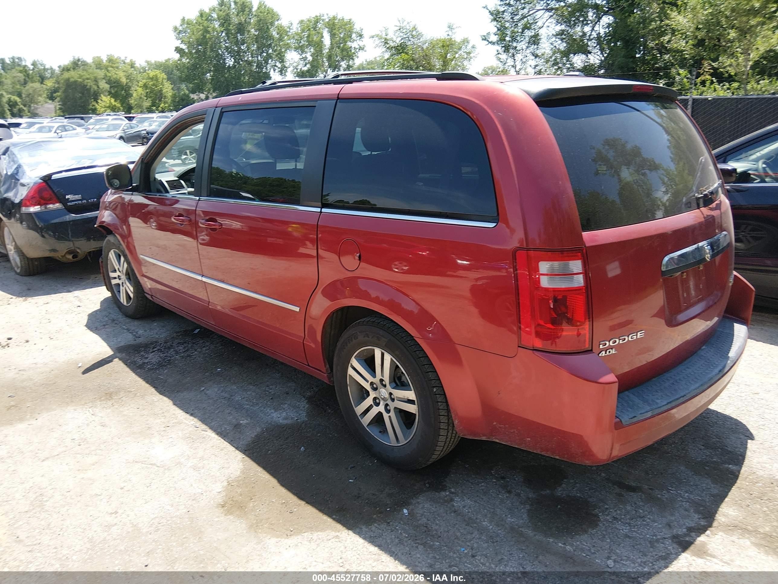 2010 Dodge Grand Caravan Sxt Red vin: 2D4RN5DX4AR166867