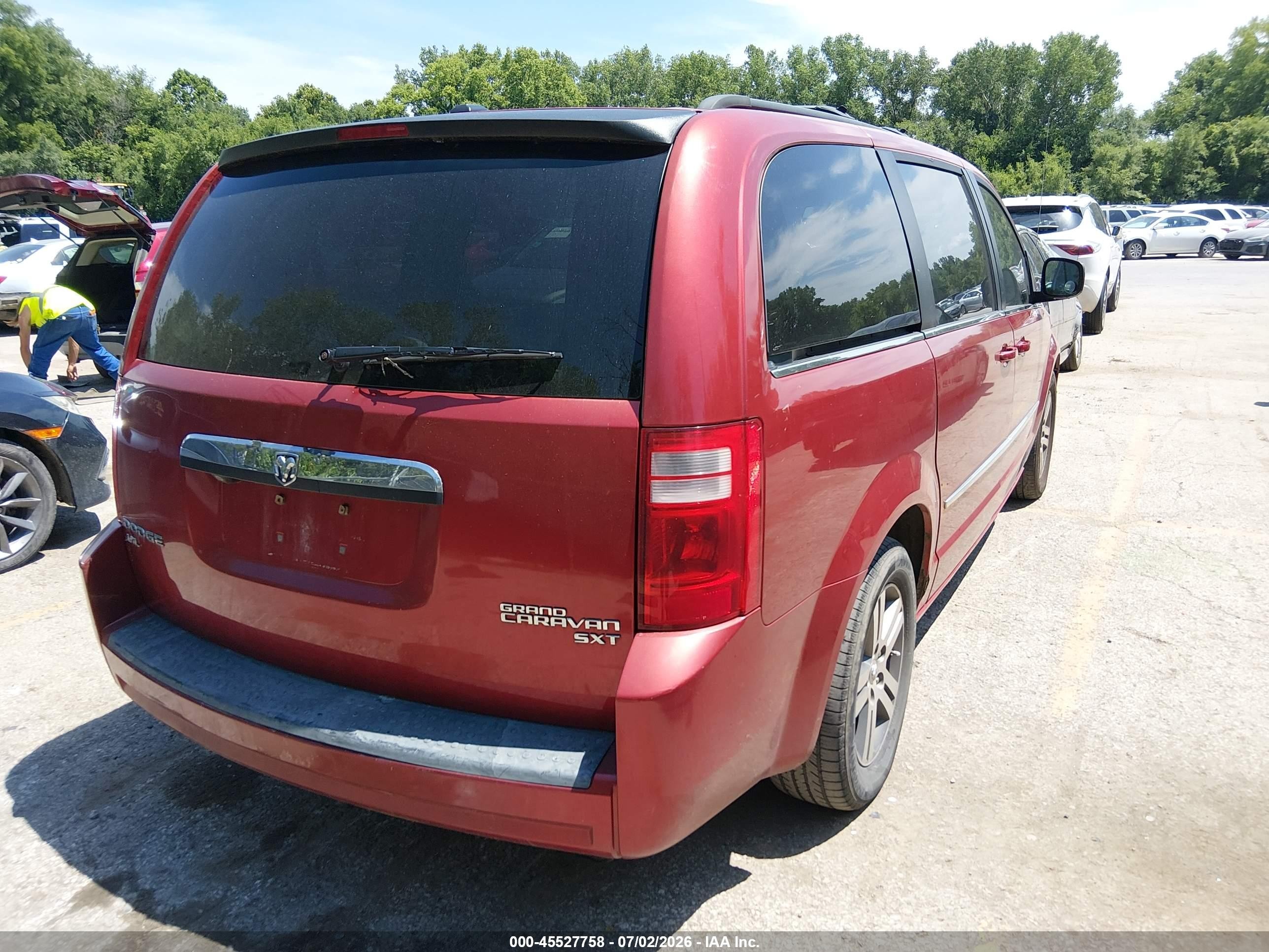 2010 Dodge Grand Caravan Sxt Red vin: 2D4RN5DX4AR166867