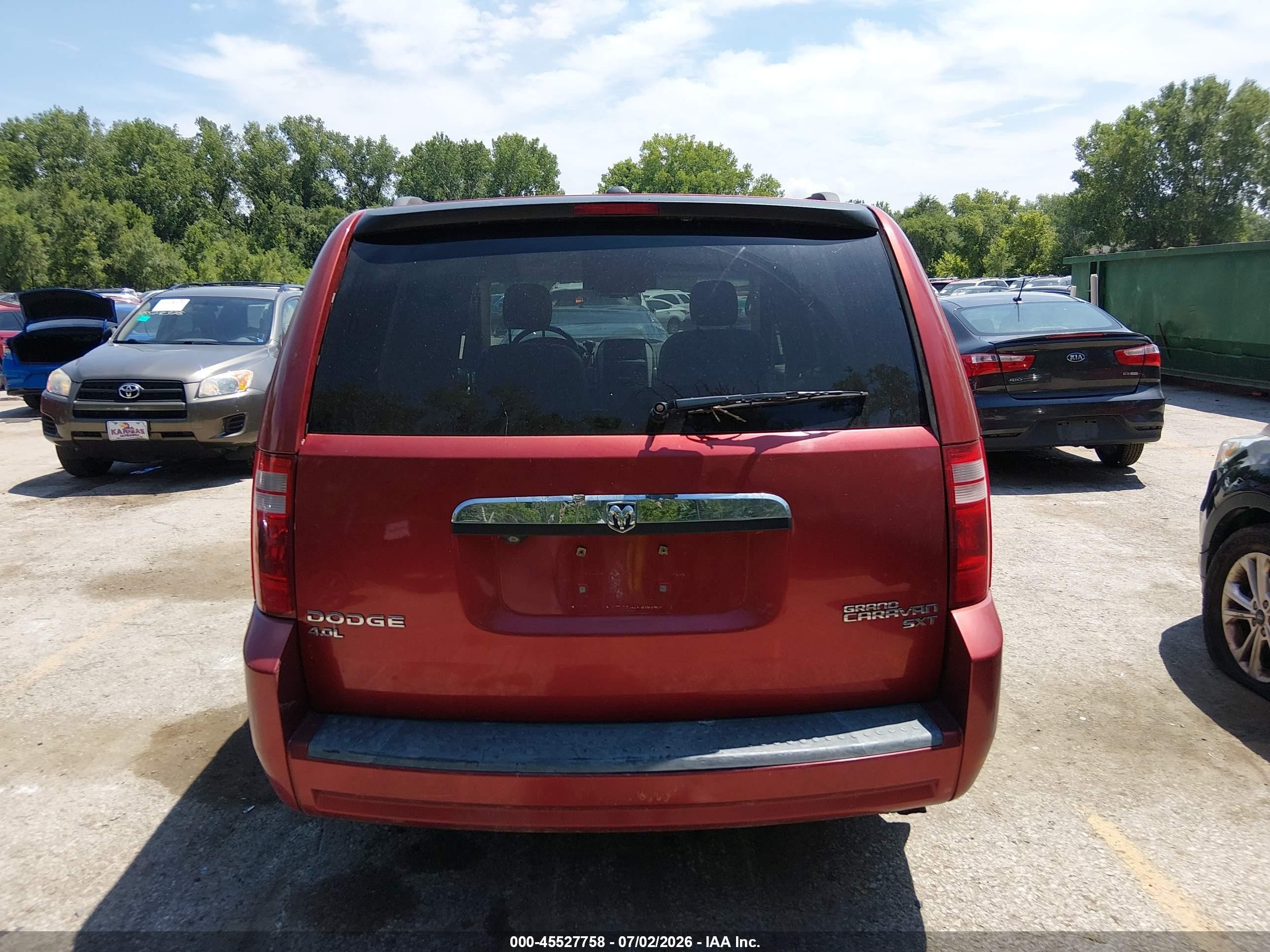 2010 Dodge Grand Caravan Sxt Red vin: 2D4RN5DX4AR166867