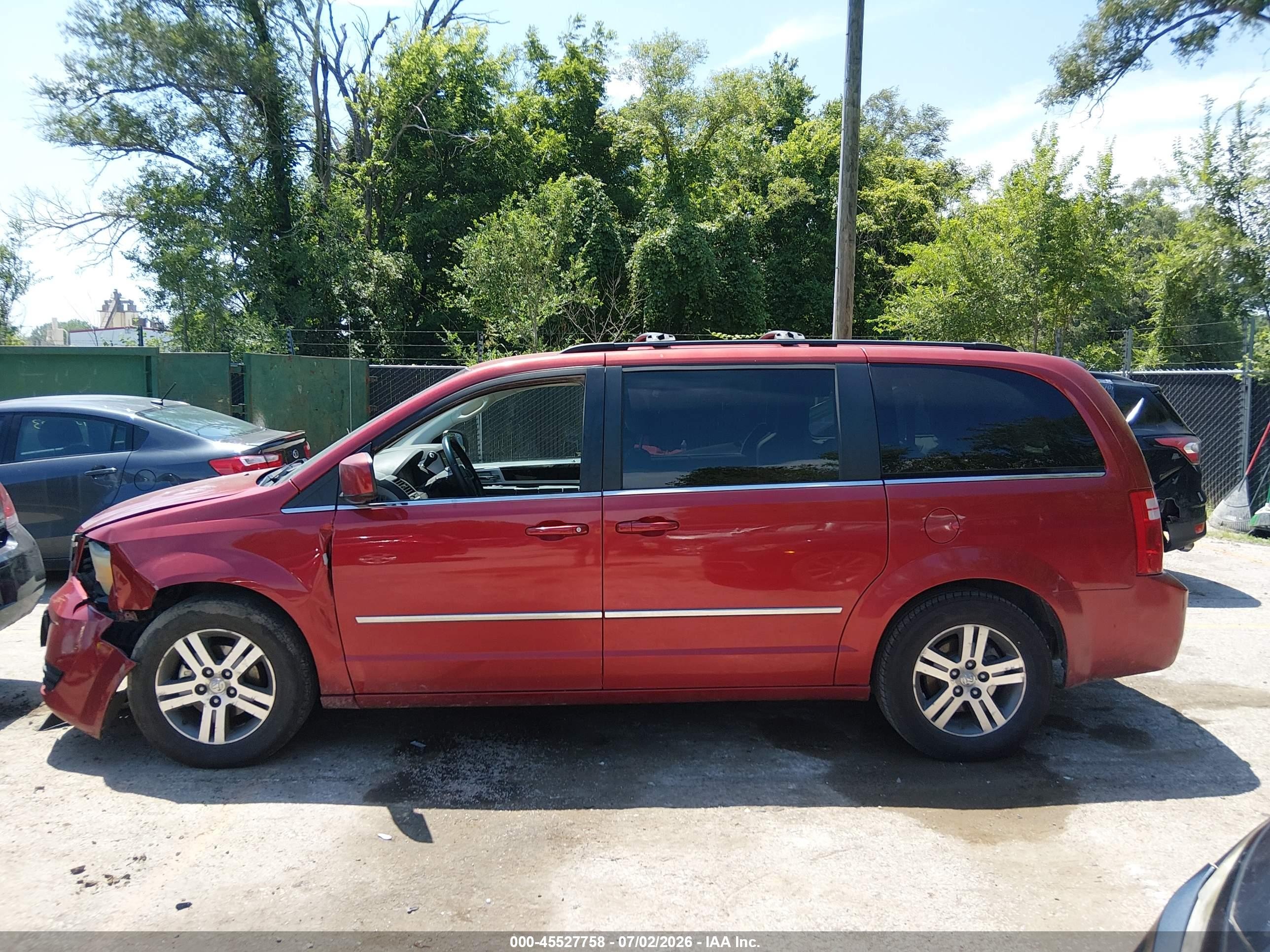 2010 Dodge Grand Caravan Sxt Red vin: 2D4RN5DX4AR166867