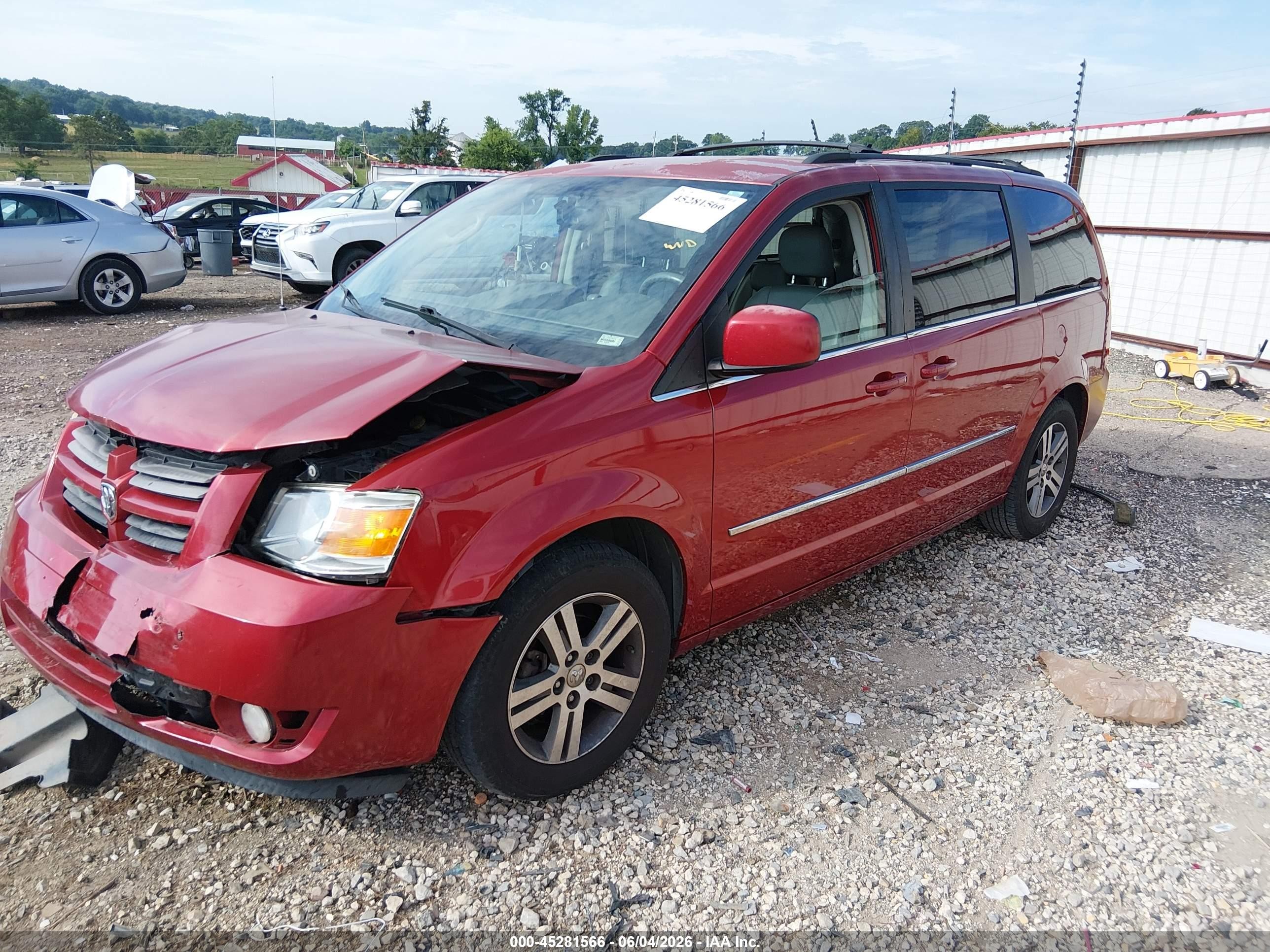2010 Dodge Grand Caravan Sxt Red vin: 2D4RN5DX5AR124465