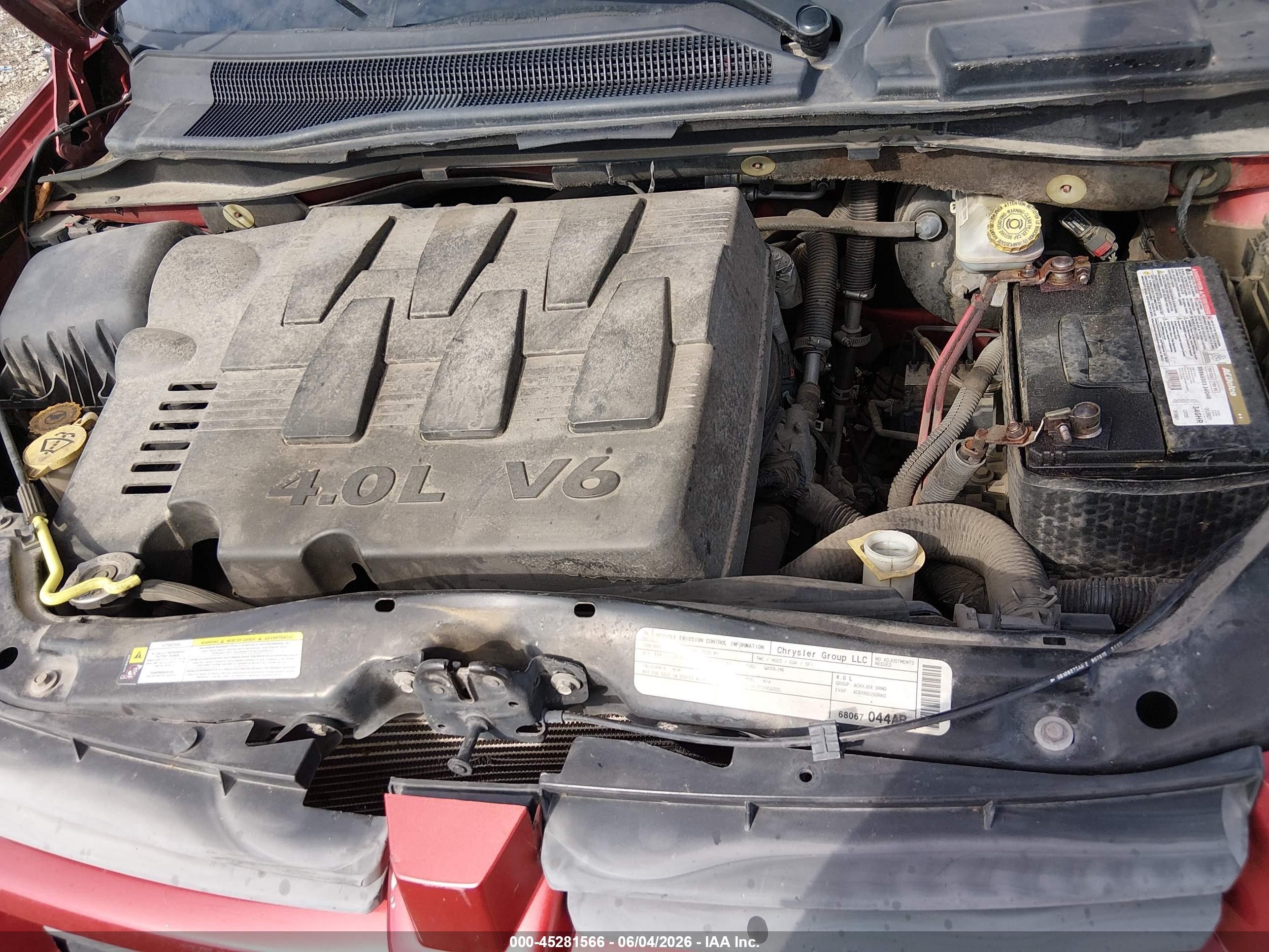 2010 Dodge Grand Caravan Sxt Red vin: 2D4RN5DX5AR124465