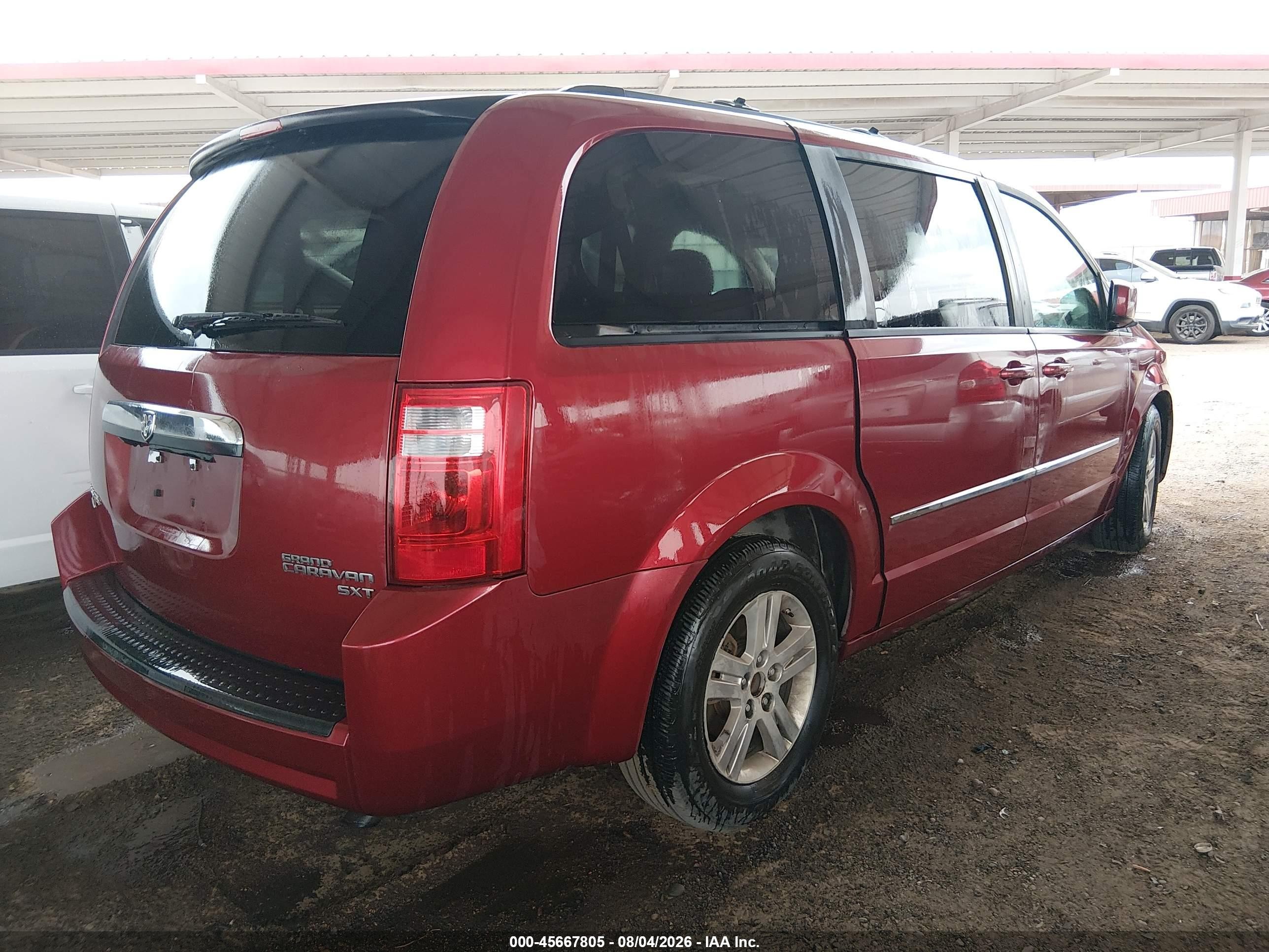 2010 Dodge Grand Caravan Crew Burgundy vin: 2D4RN6DX5AR343156
