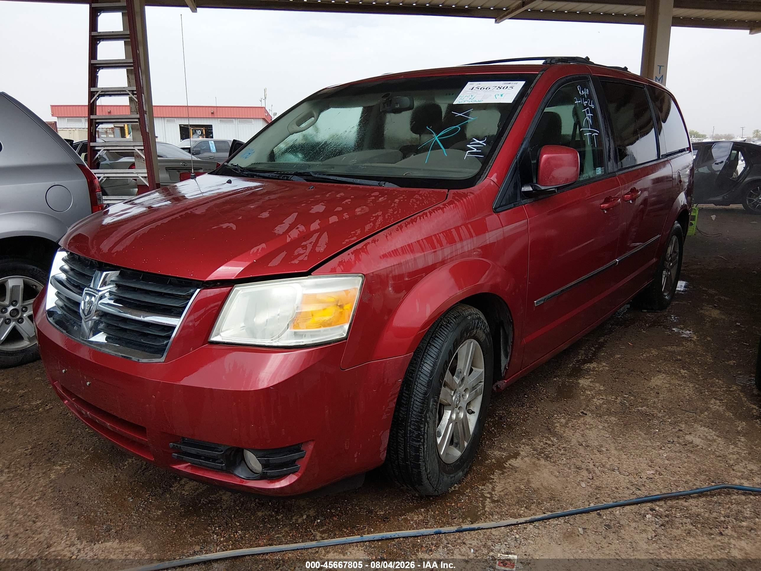 2010 Dodge Grand Caravan Crew Burgundy vin: 2D4RN6DX5AR343156