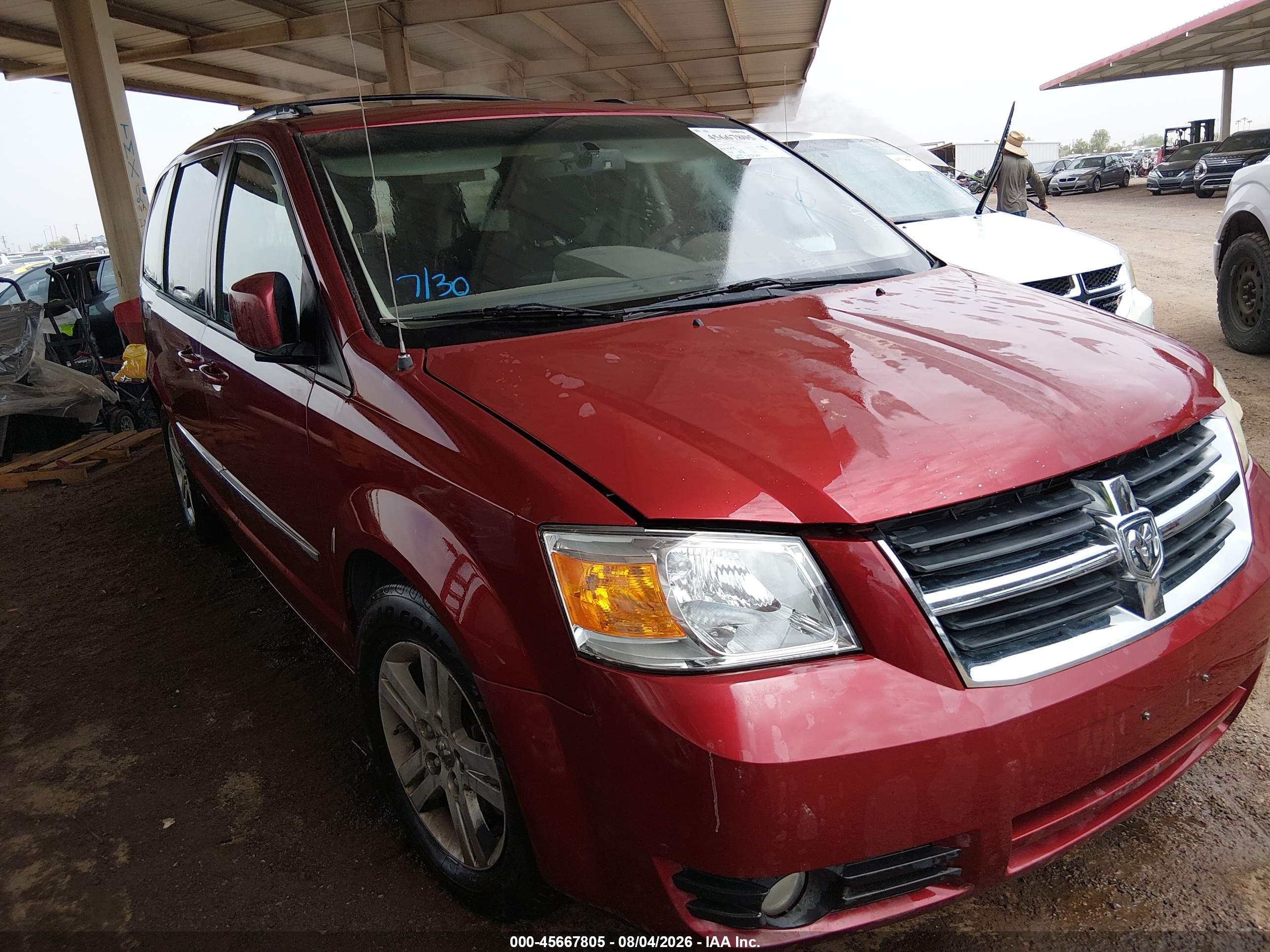 2010 Dodge Grand Caravan Crew Burgundy vin: 2D4RN6DX5AR343156