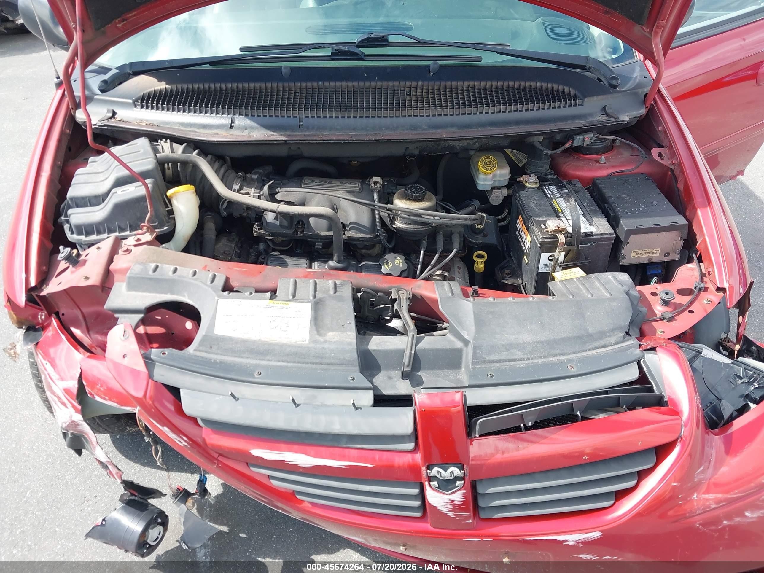 2005 Dodge Caravan Sxt Red vin: 2D8GP44L35R201251