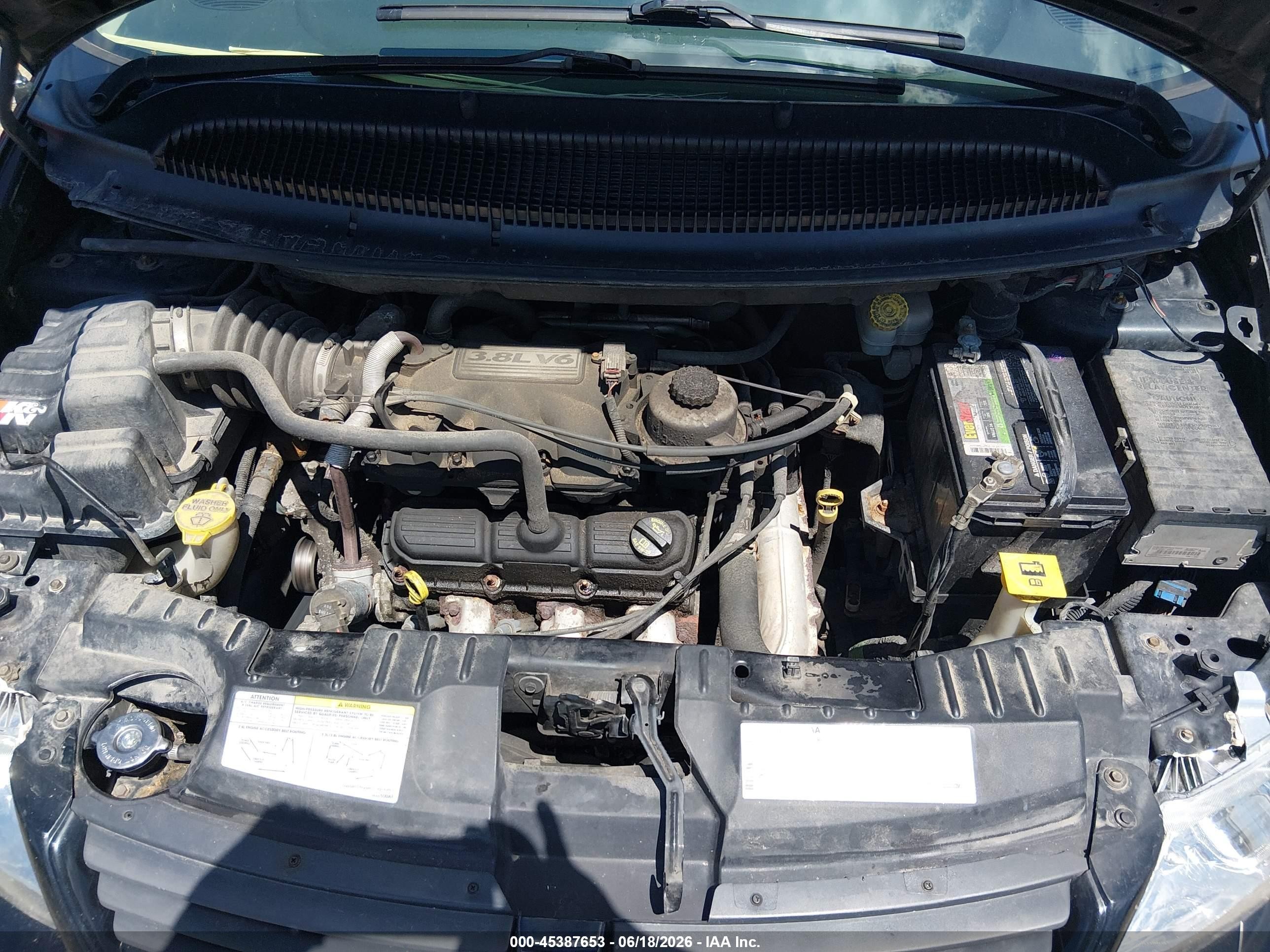 2007 Dodge Grand Caravan Sxt Black vin: 2D8GP44L47R295014