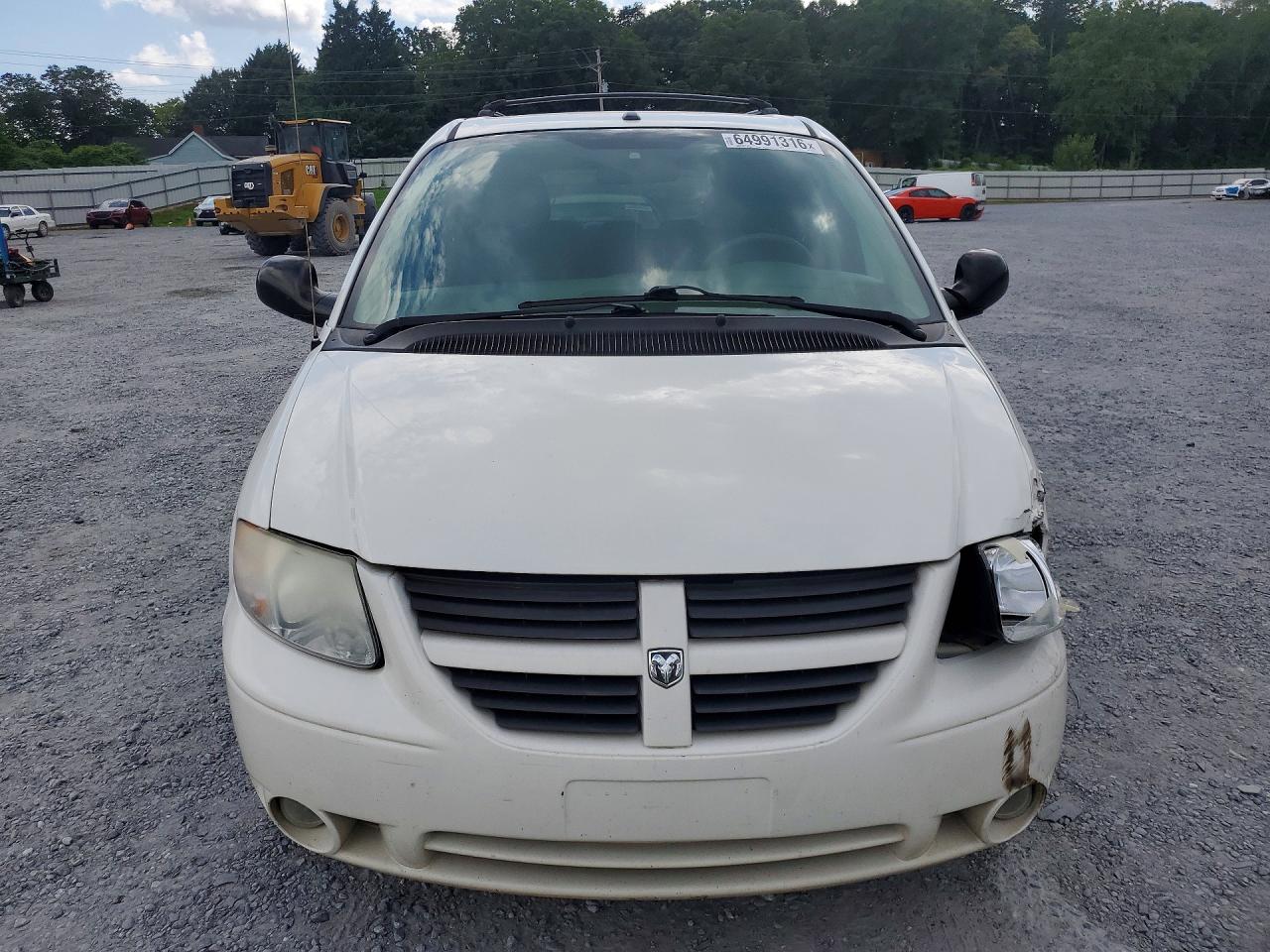 2007 Dodge Grand Caravan Sxt White vin: 2D8GP44L67R257476