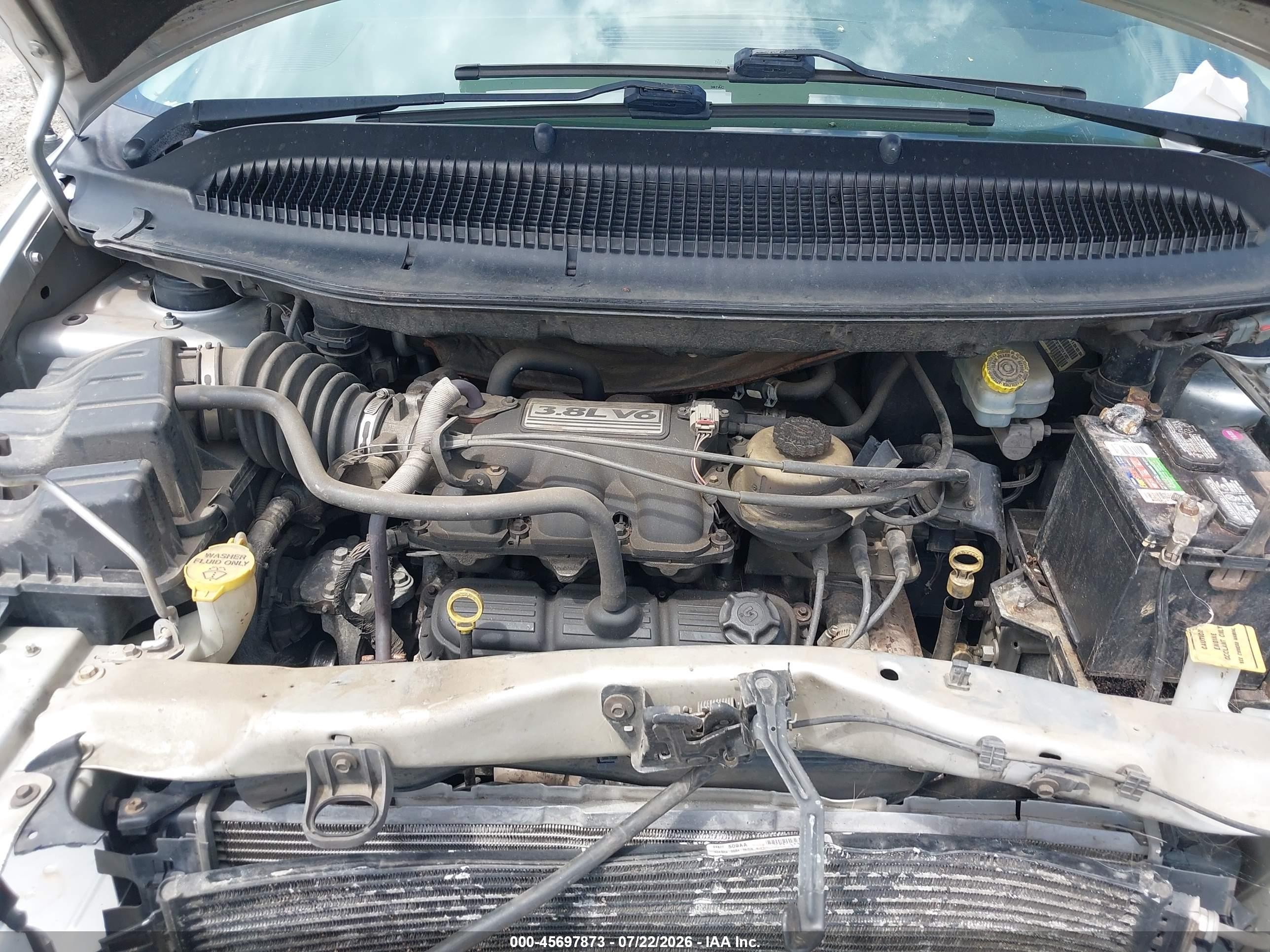 2005 Dodge Caravan Sxt Silver vin: 2D8GP44L95R322494