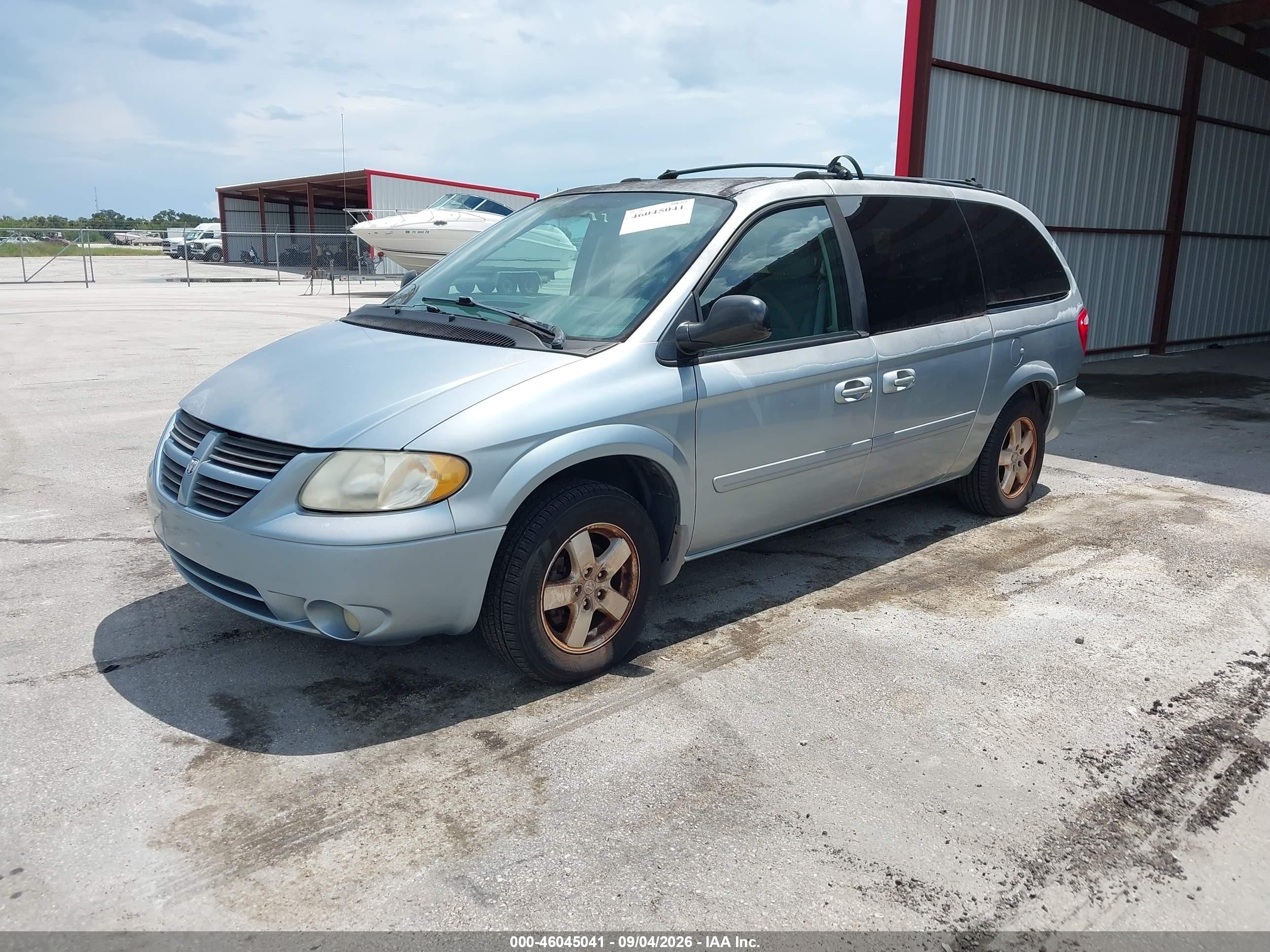 2005 Dodge Grand Caravan Sxt Blue vin: 2D8GP44L95R389225