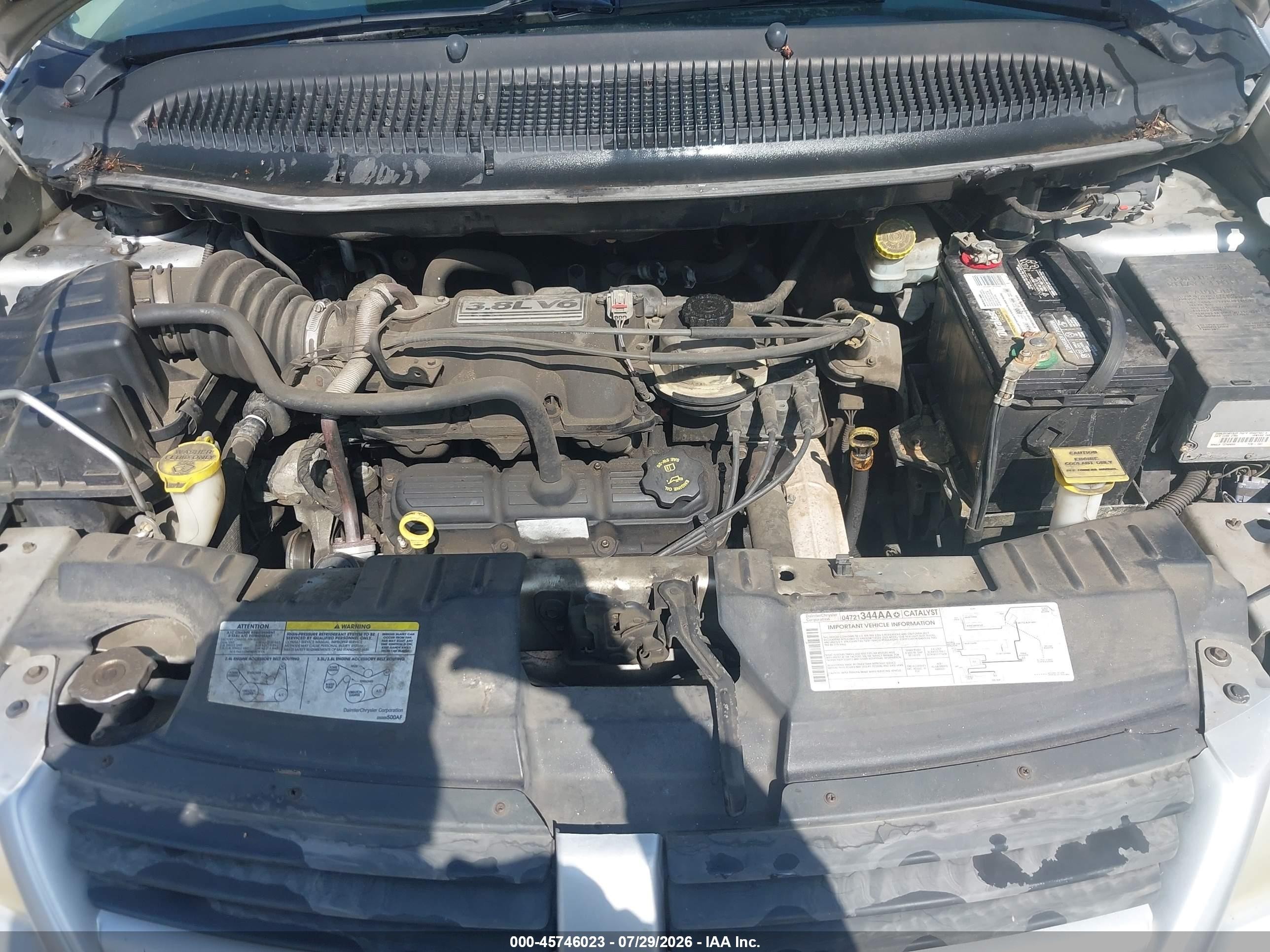 2005 Dodge Caravan Sxt Silver vin: 2D8GP44LX5R354449