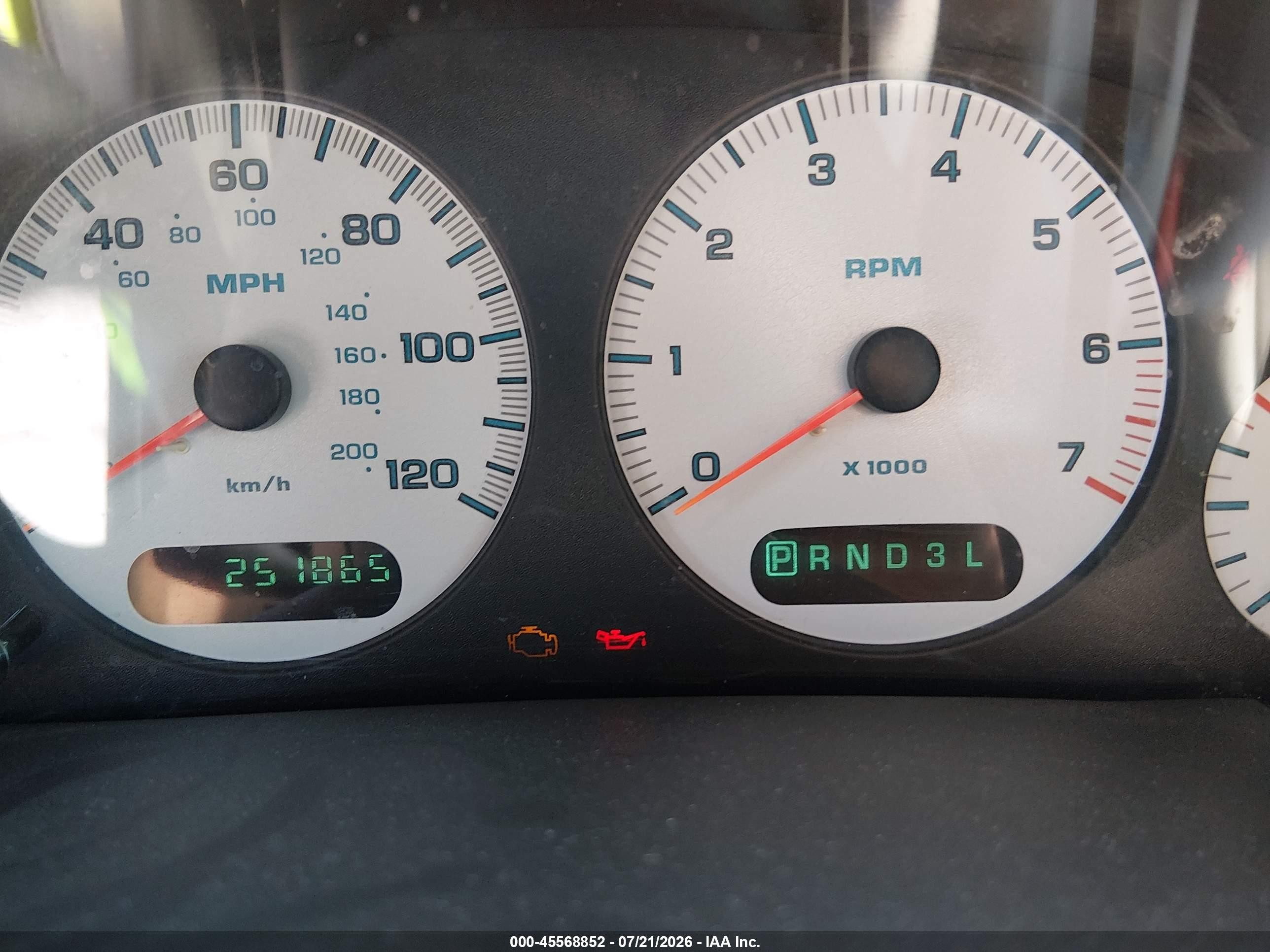 2003 Dodge Grand Caravan Sport Blue vin: 2D8GP44R03R331697
