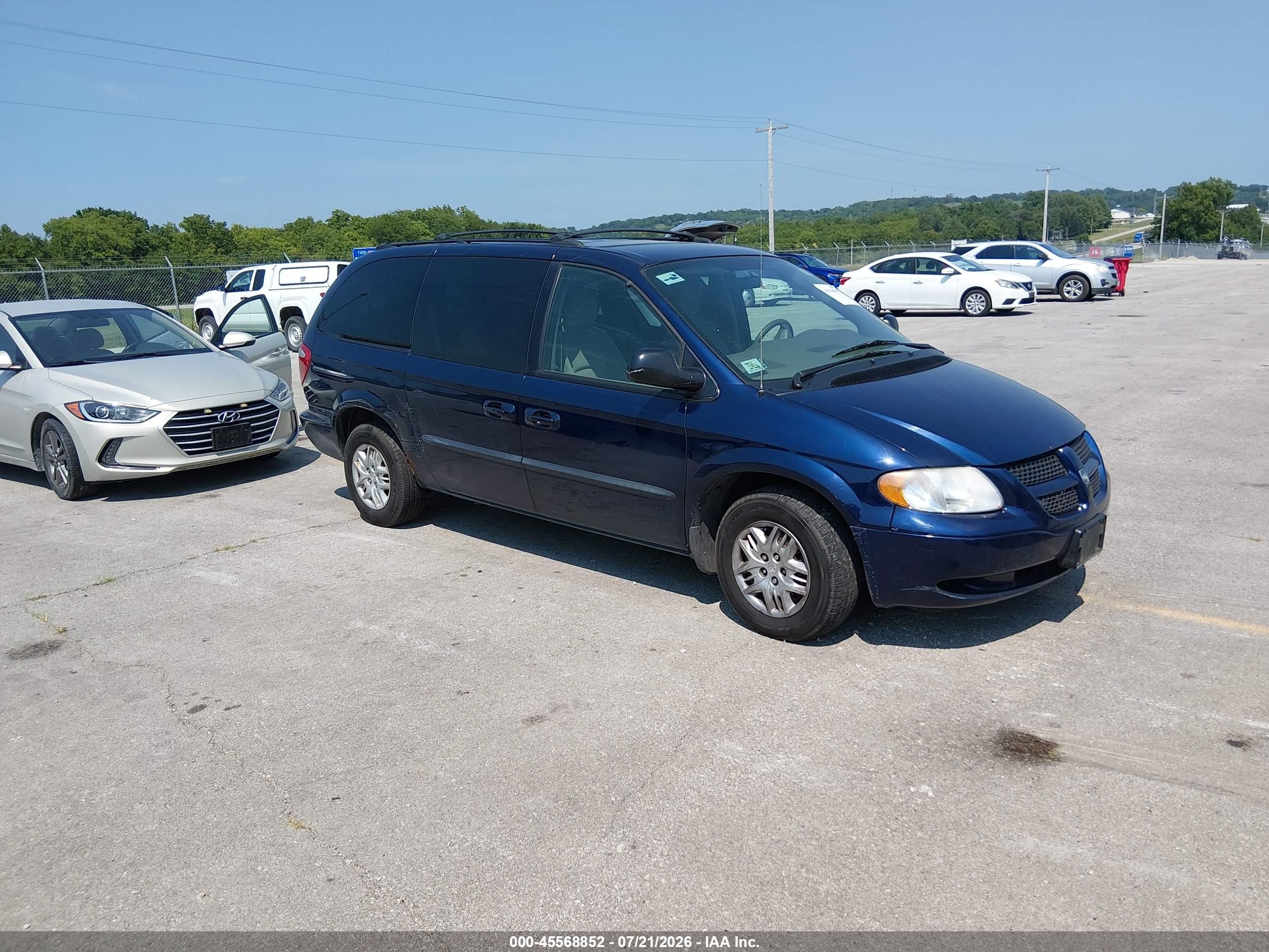 2003 Dodge Grand Caravan Sport Blue vin: 2D8GP44R03R331697