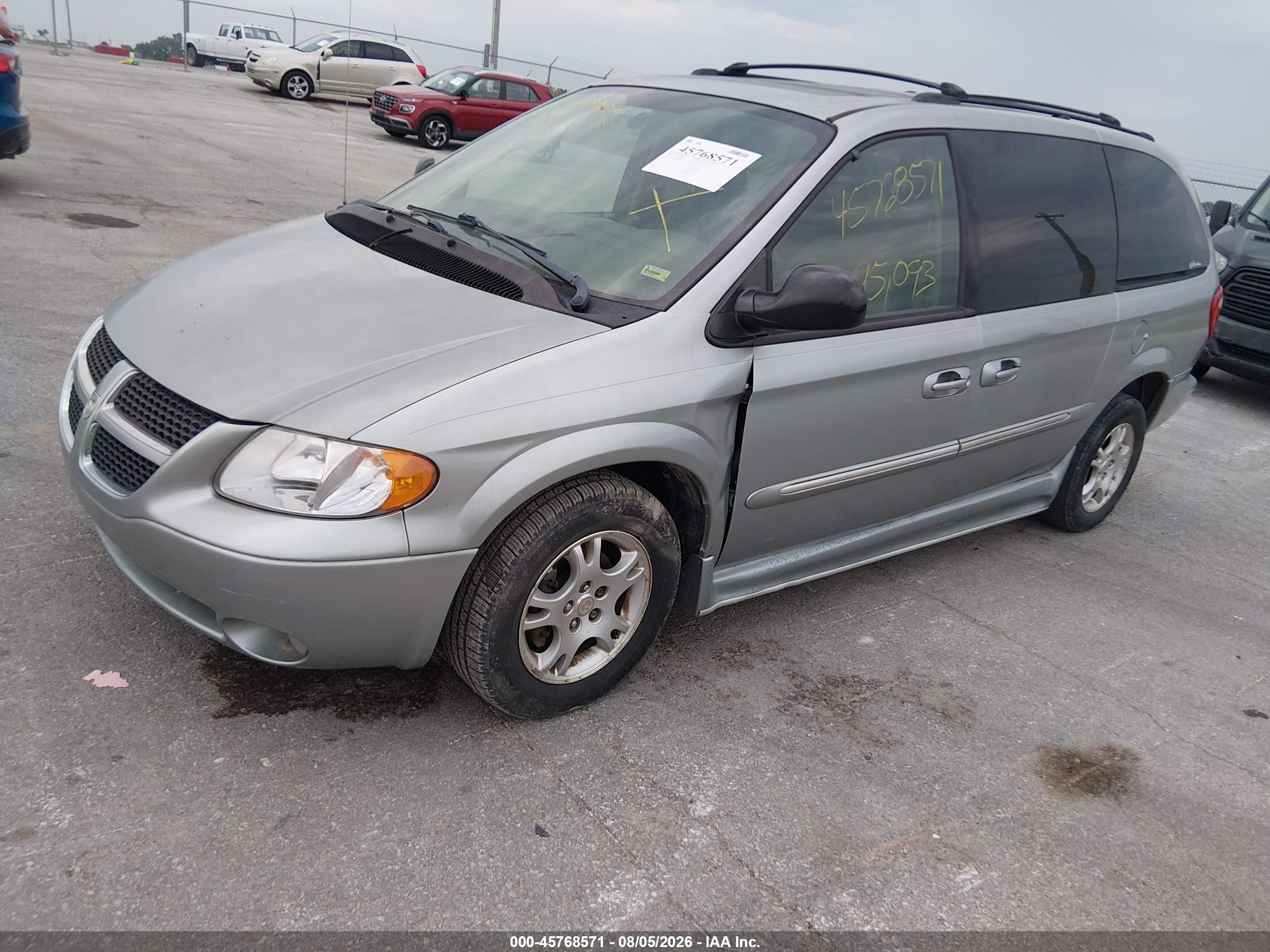 2003 Dodge Grand Caravan Es Green vin: 2D8GP54L43R343918