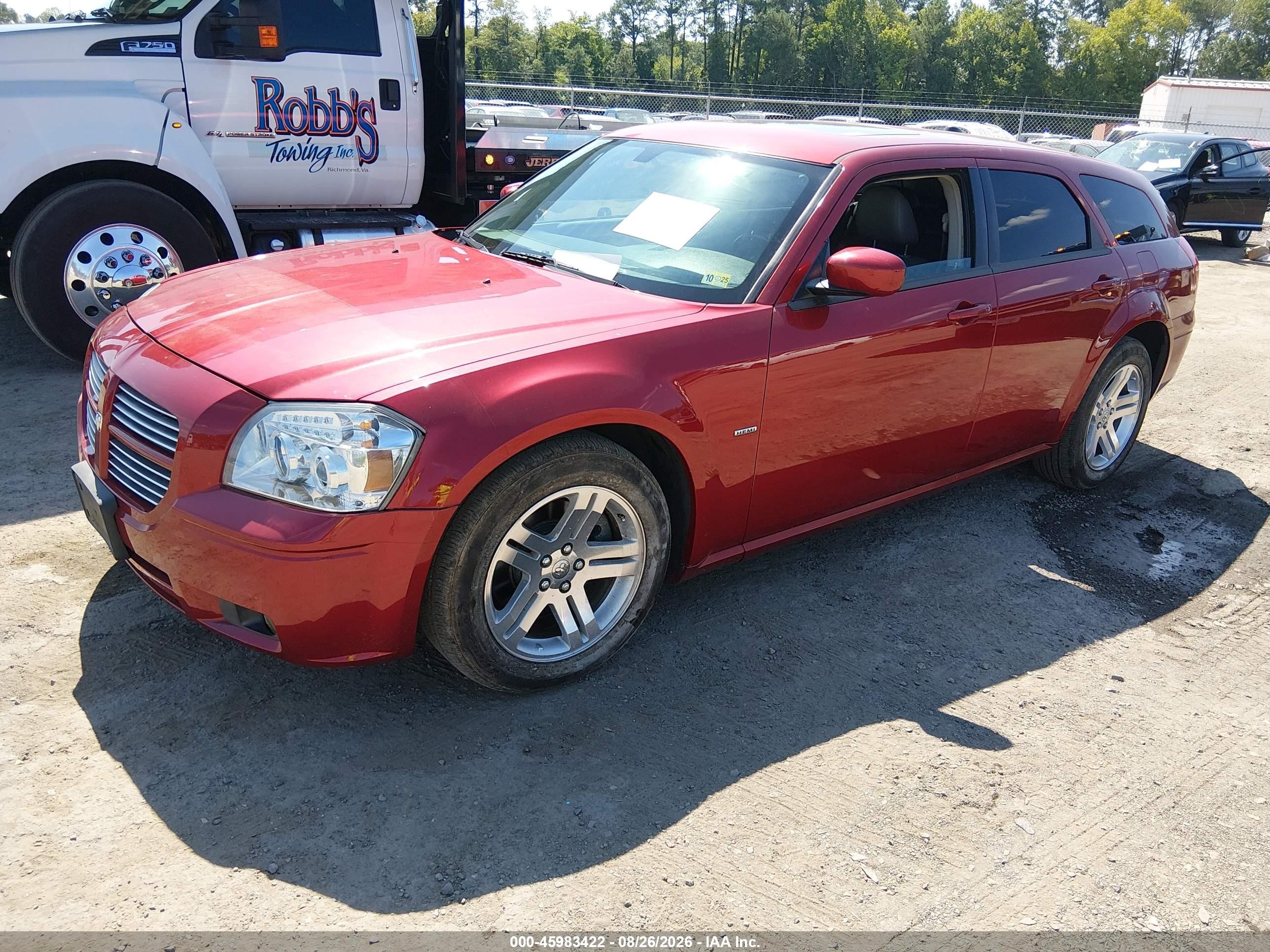 2005 Dodge Magnum Rt Red vin: 2D8GV58215H586876