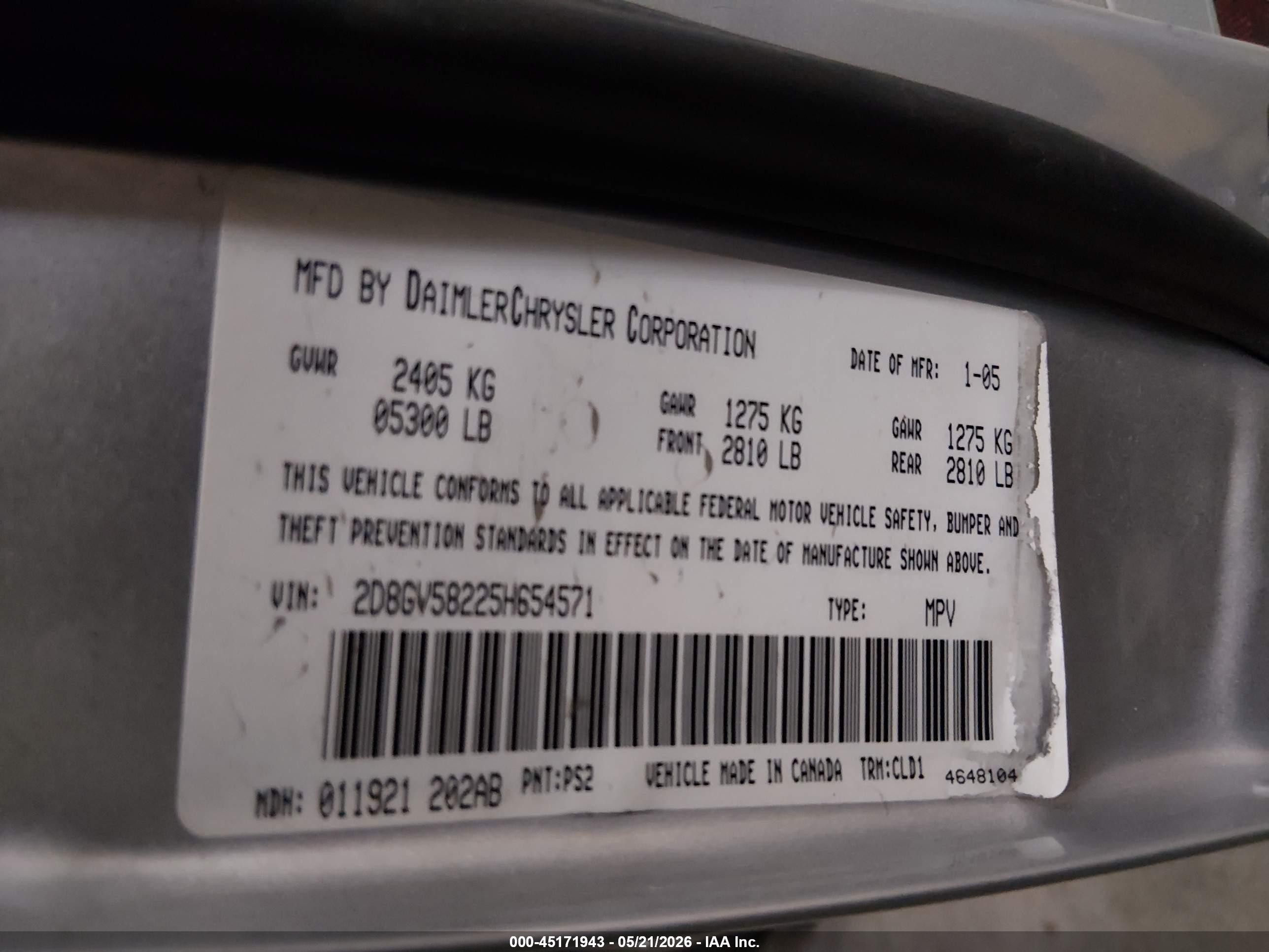 2005 Dodge Magnum Rt Silver vin: 2D8GV58225H654571