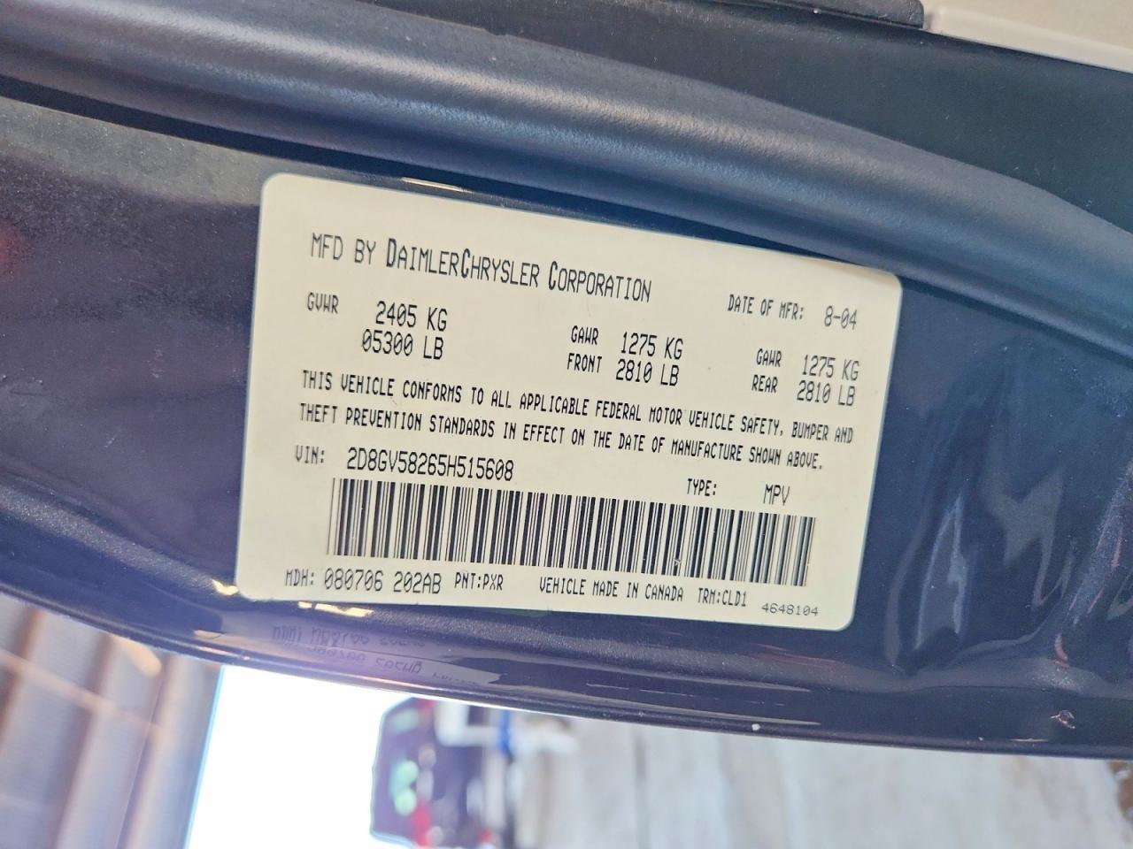 2005 Dodge Magnum R/t Black vin: 2D8GV58265H515608