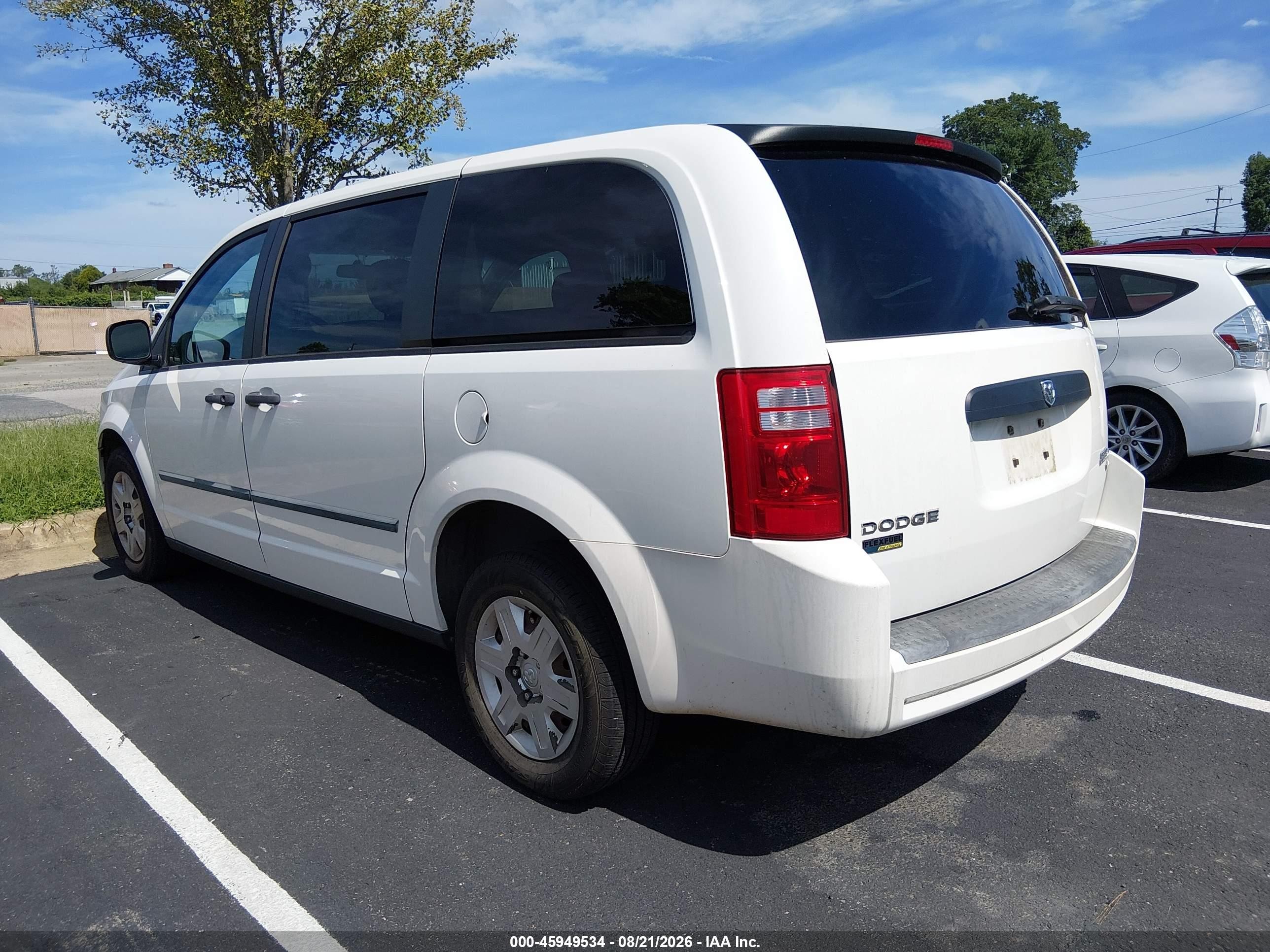 2009 Dodge Grand Caravan Cv White vin: 2D8HN11E29R703947