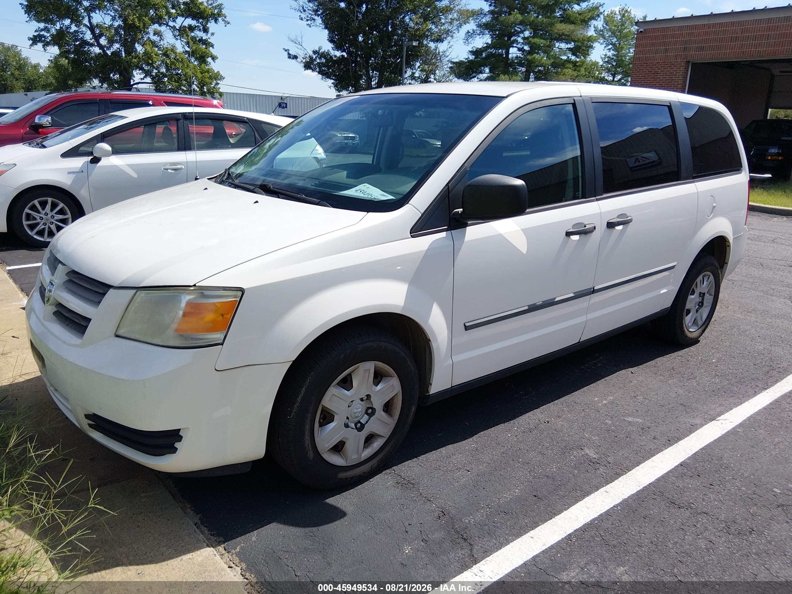 2009 Dodge Grand Caravan Cv White vin: 2D8HN11E29R703947