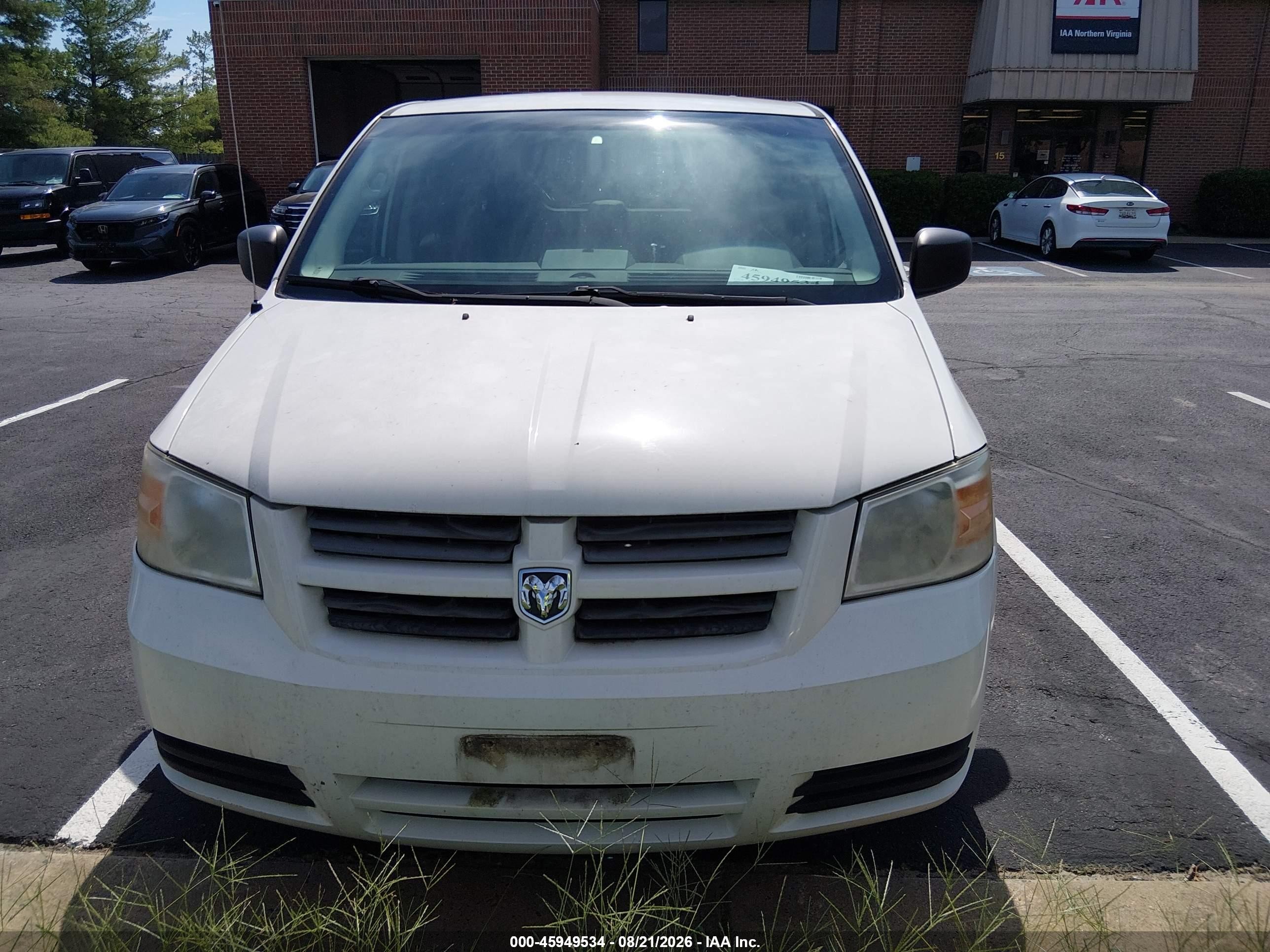 2009 Dodge Grand Caravan Cv White vin: 2D8HN11E29R703947