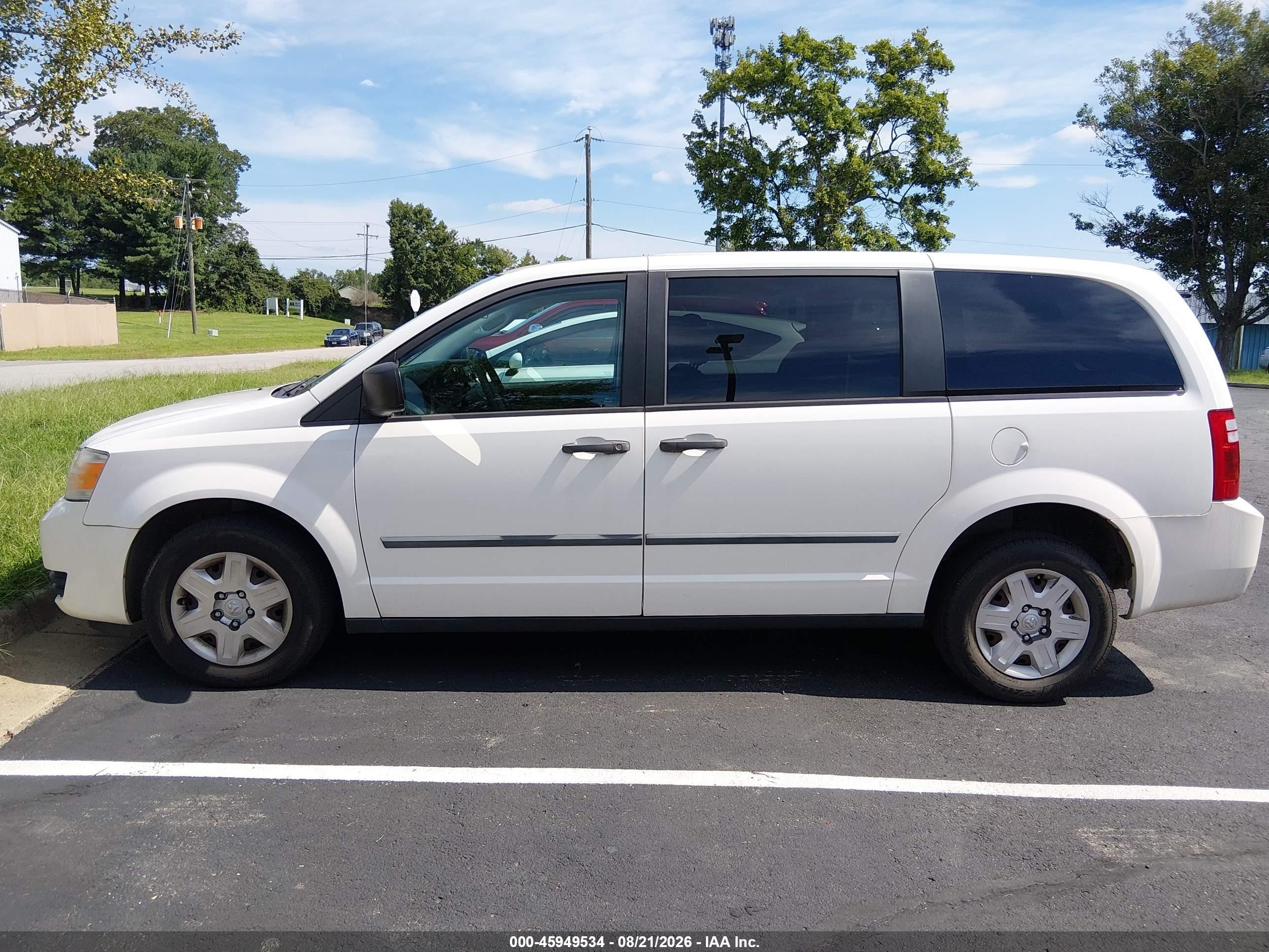 2009 Dodge Grand Caravan Cv White vin: 2D8HN11E29R703947