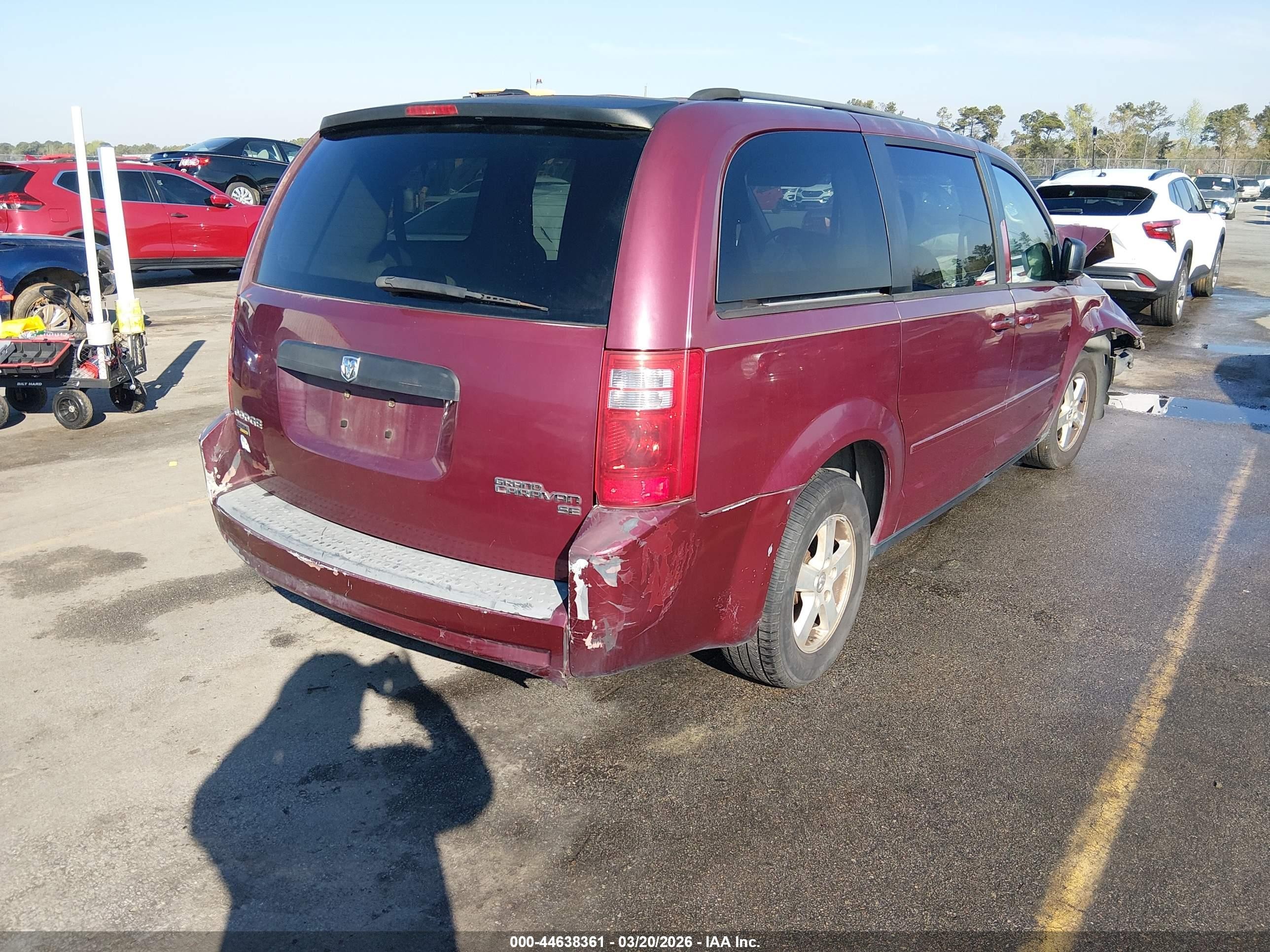 2009 Dodge Grand Caravan Se Burgundy vin: 2D8HN44E09R516655