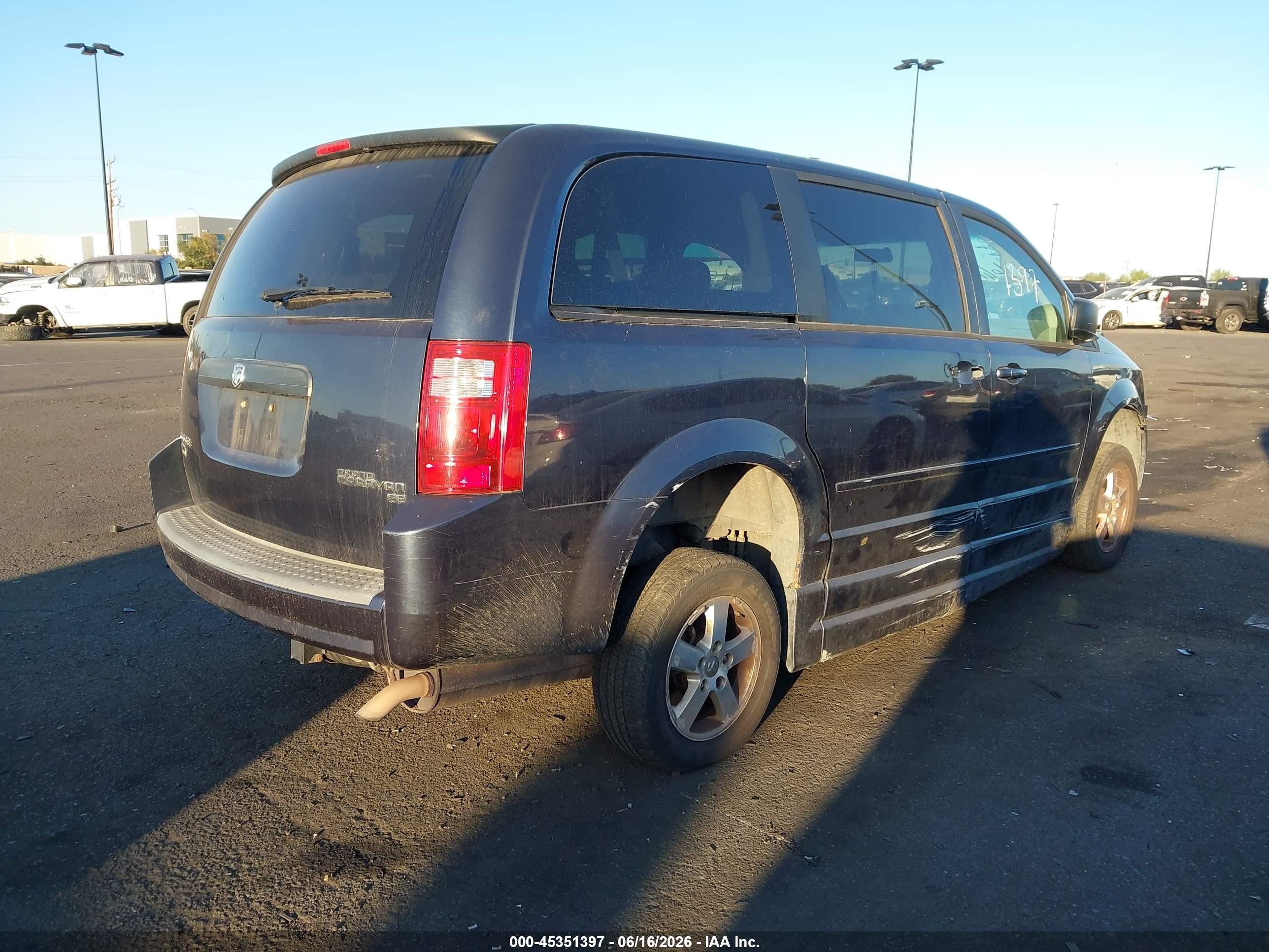 2009 Dodge Grand Caravan Se Blue vin: 2D8HN44E09R603701
