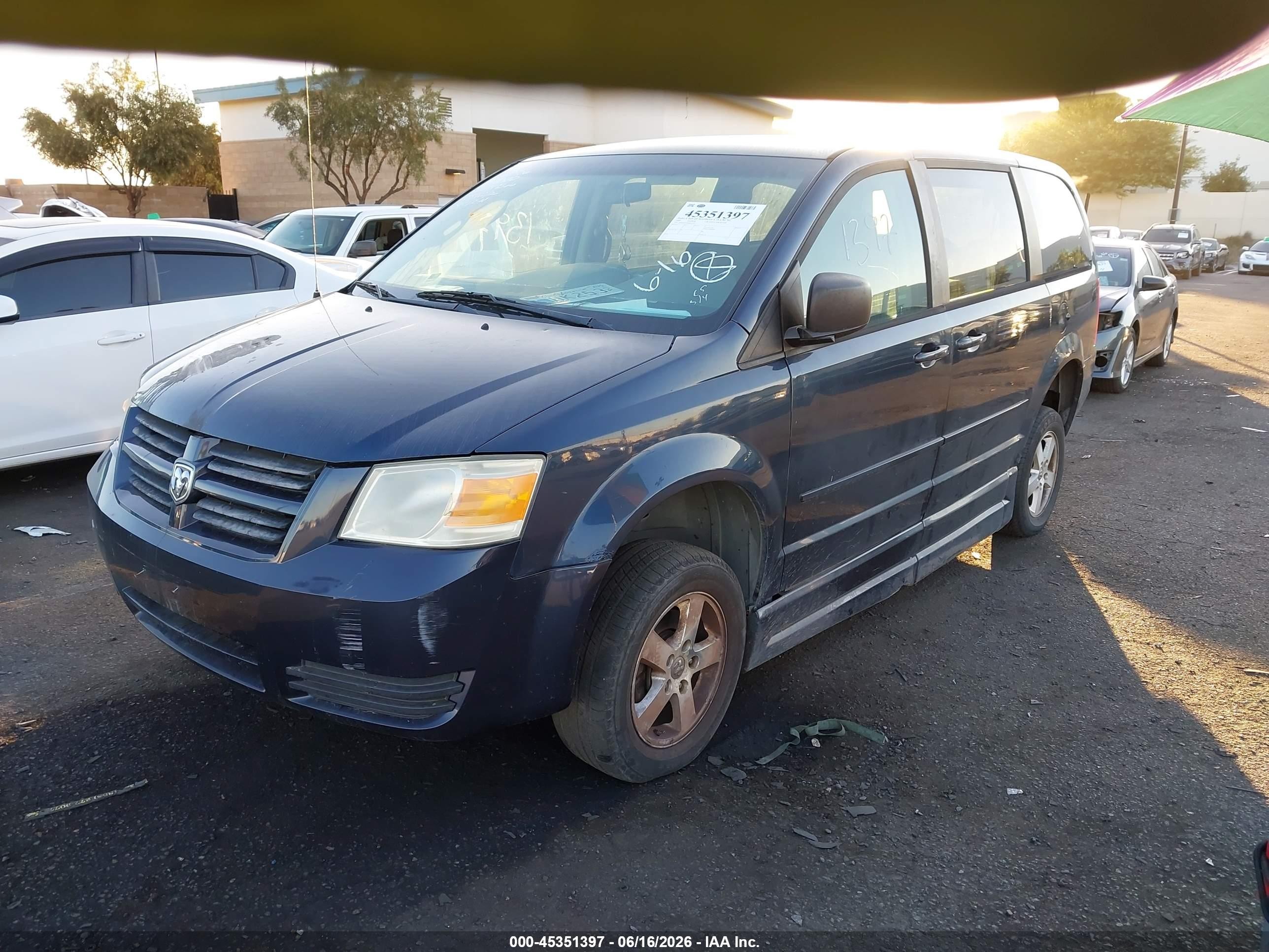 2009 Dodge Grand Caravan Se Blue vin: 2D8HN44E09R603701