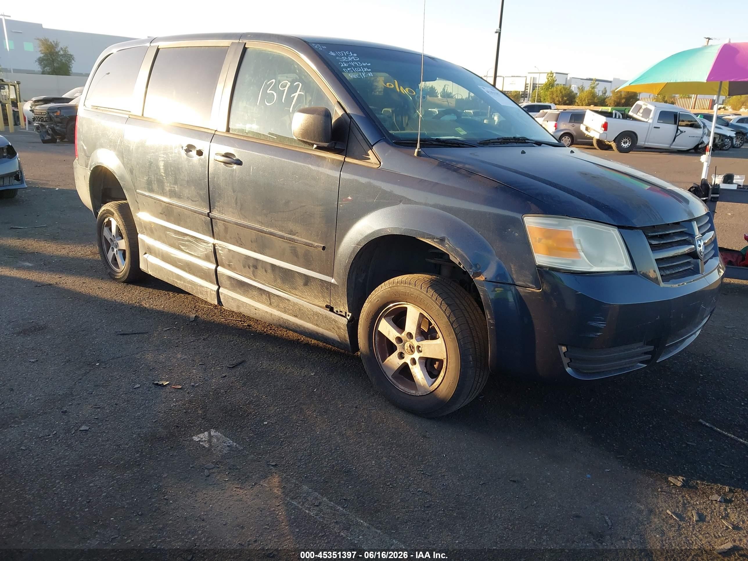 2009 Dodge Grand Caravan Se Blue vin: 2D8HN44E09R603701