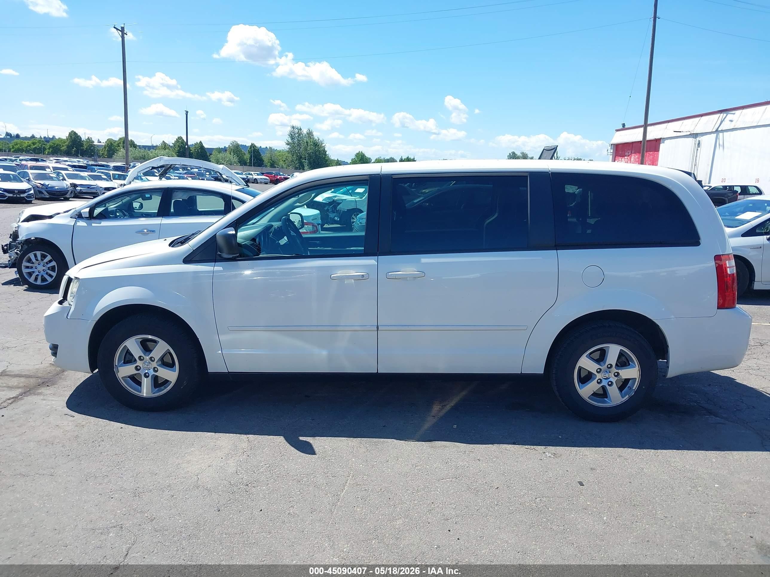 2009 Dodge Grand Caravan Se White vin: 2D8HN44E19R619518