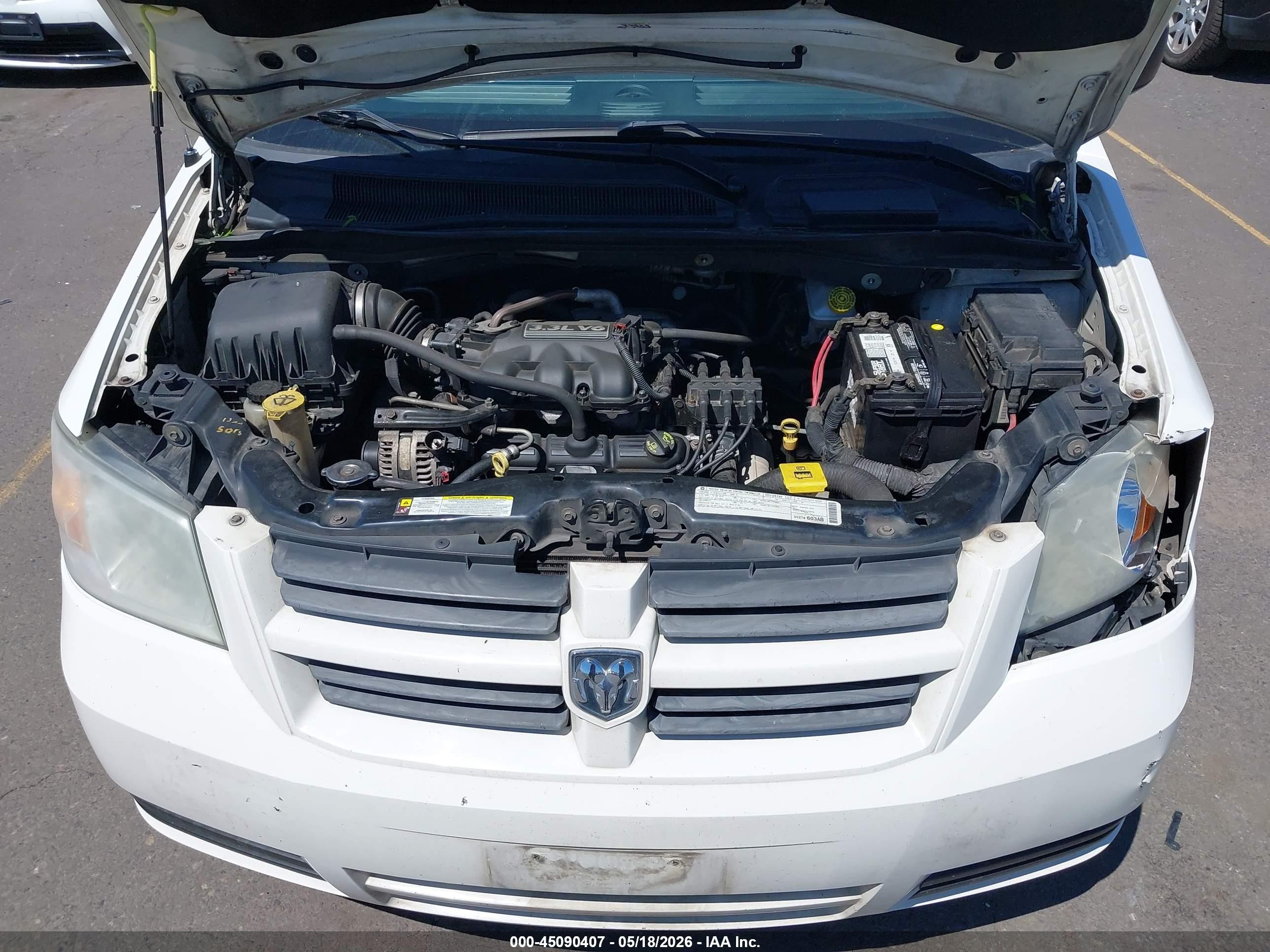 2009 Dodge Grand Caravan Se White vin: 2D8HN44E19R619518