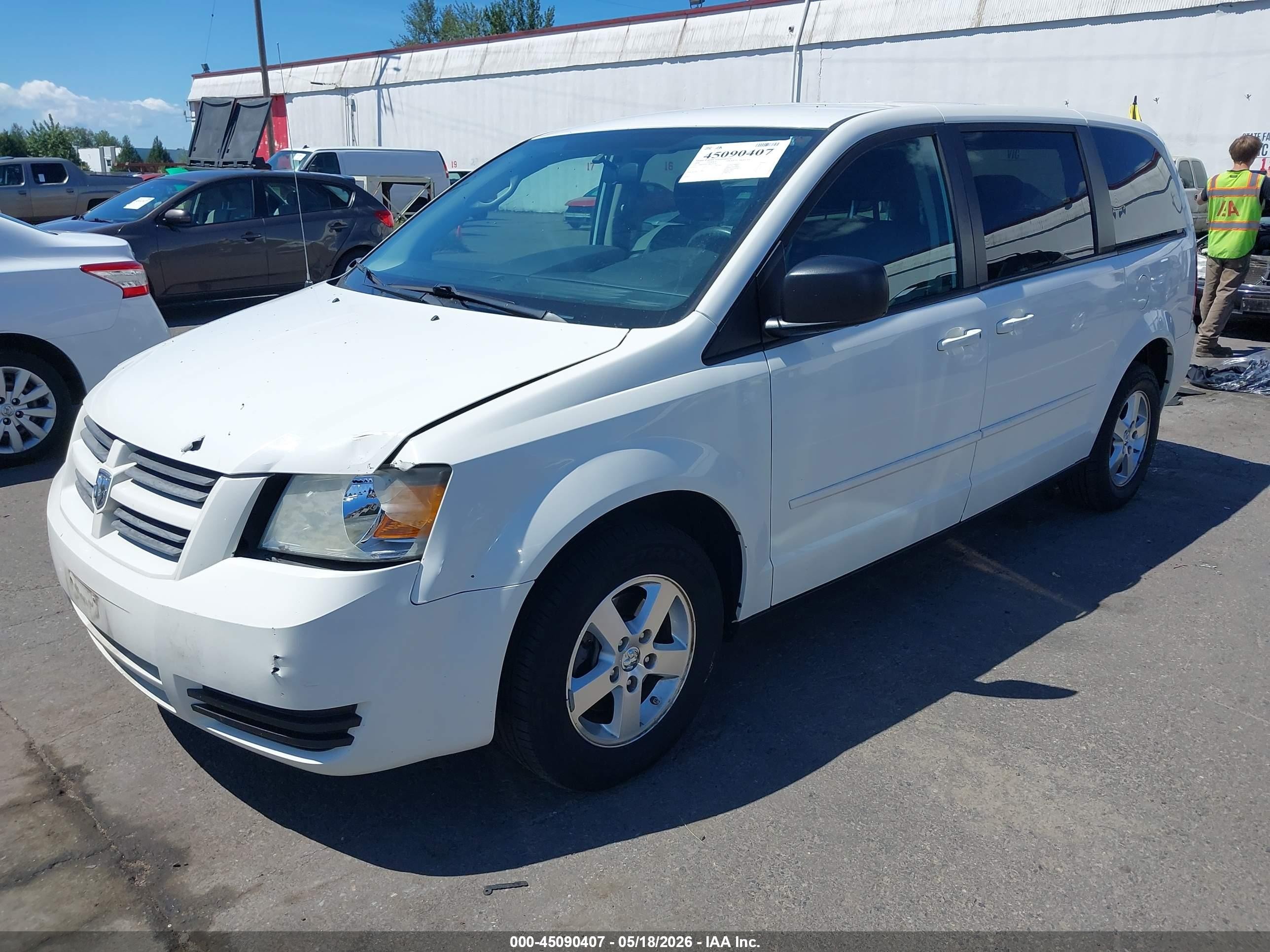 2009 Dodge Grand Caravan Se White vin: 2D8HN44E19R619518