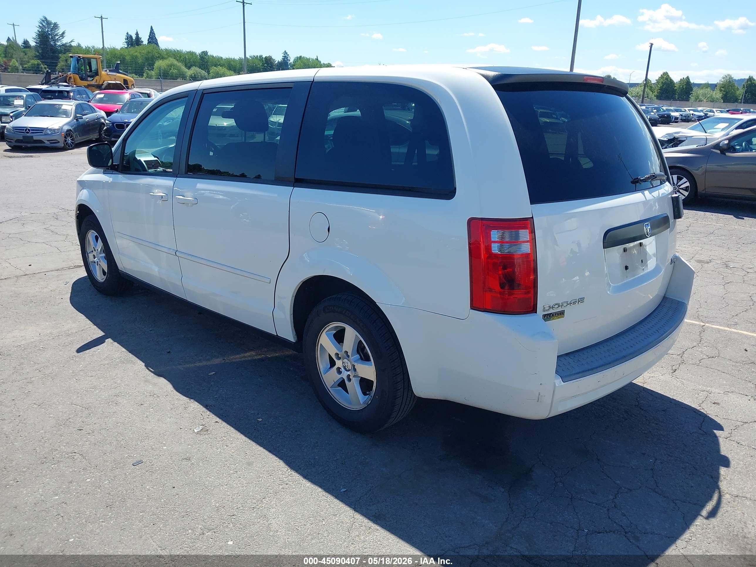 2009 Dodge Grand Caravan Se White vin: 2D8HN44E19R619518
